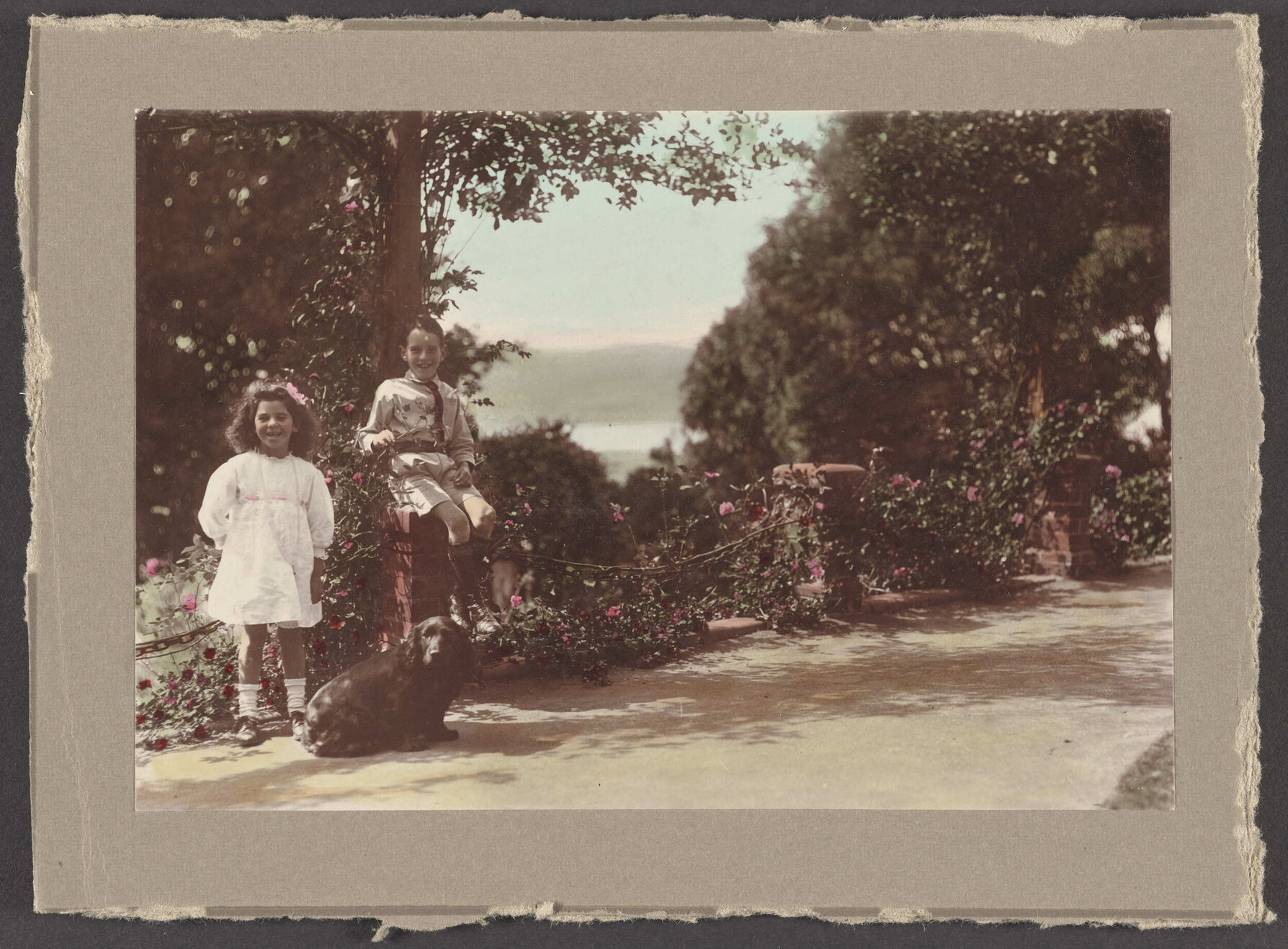 Charles and Lesley Brasch in the garden at Manono