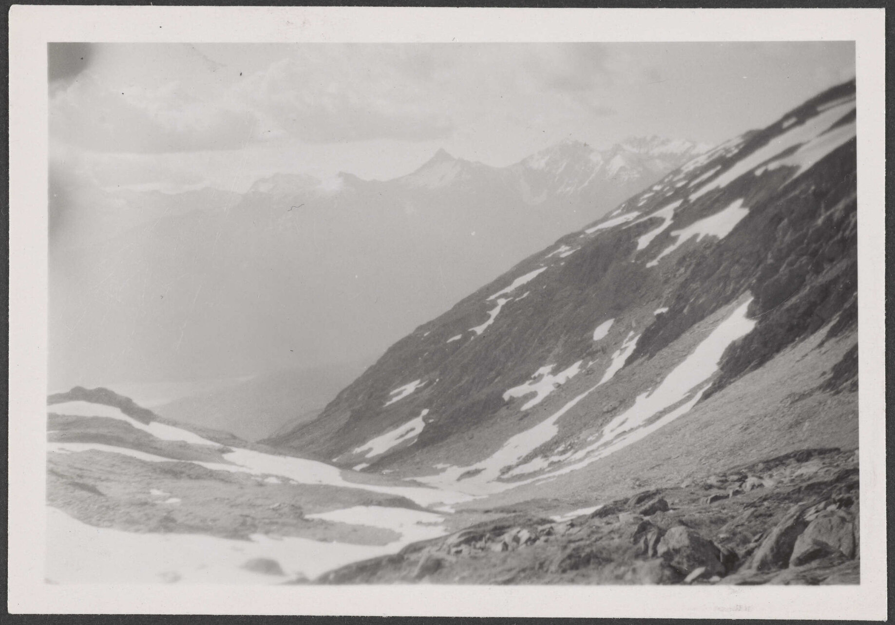 'From Studholme Pass into Landsborough. Landsborough Flats above junction of Clarke, left'