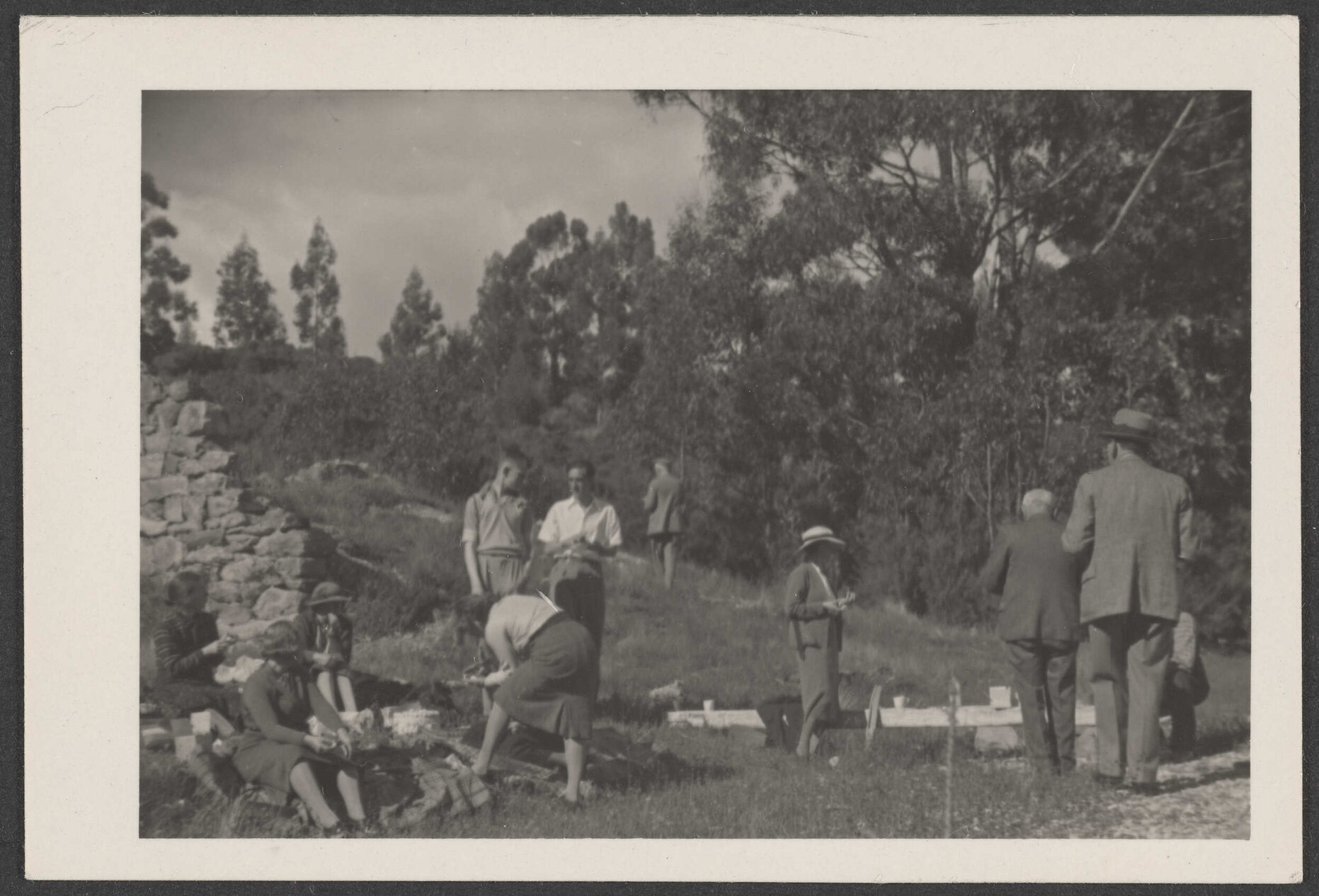 People at old Hallenstein's Mill
