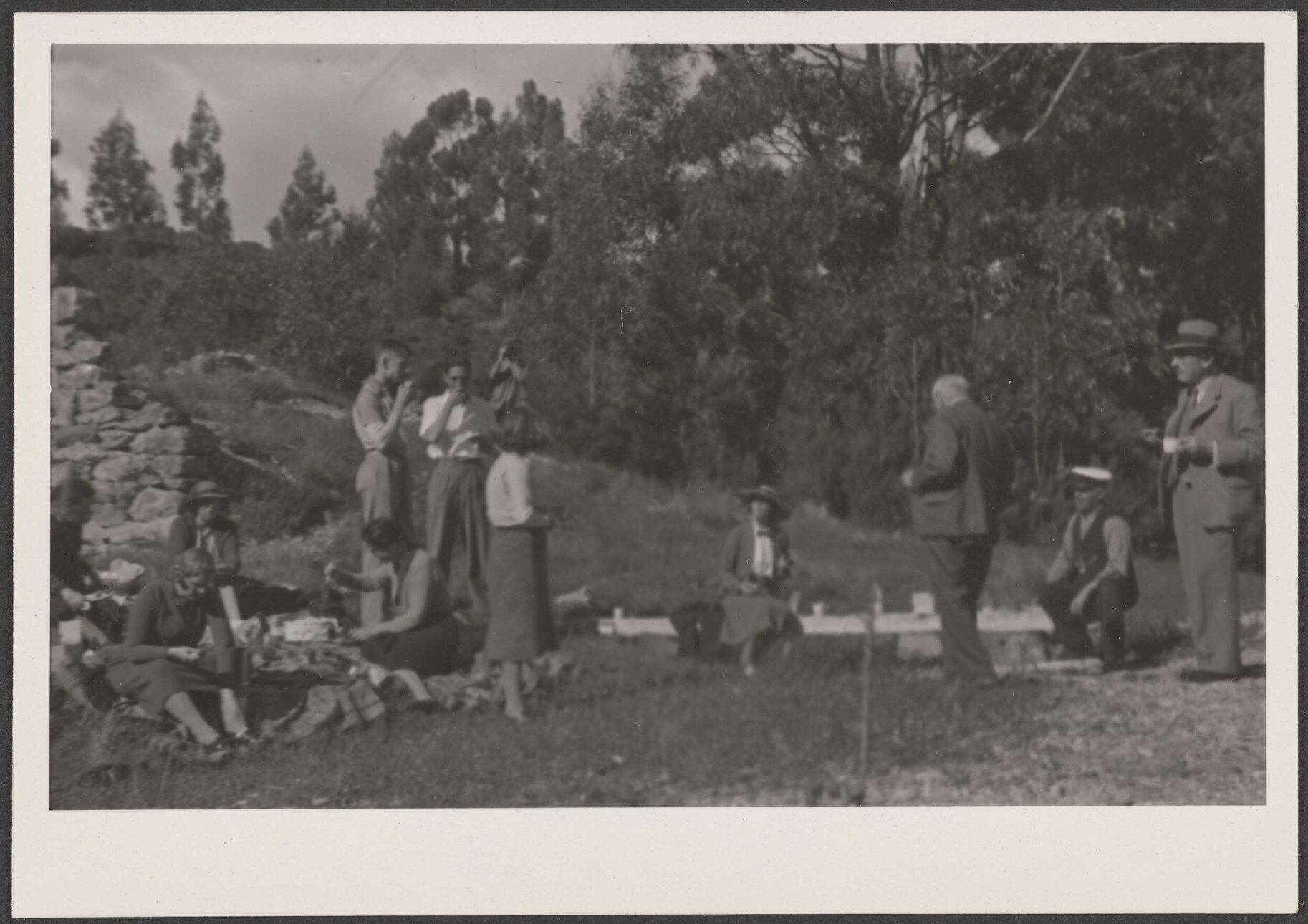 Group of people at the old Hallenstein's Mill