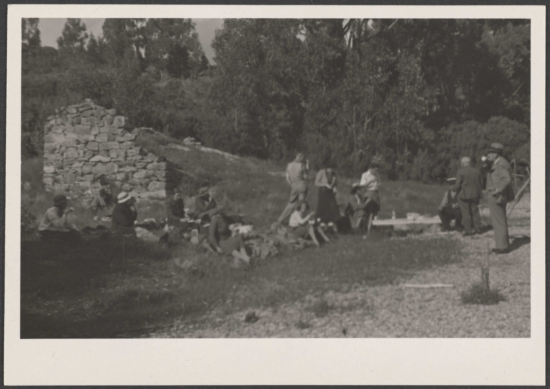 Group of people at the old Hallenstein's Mill
