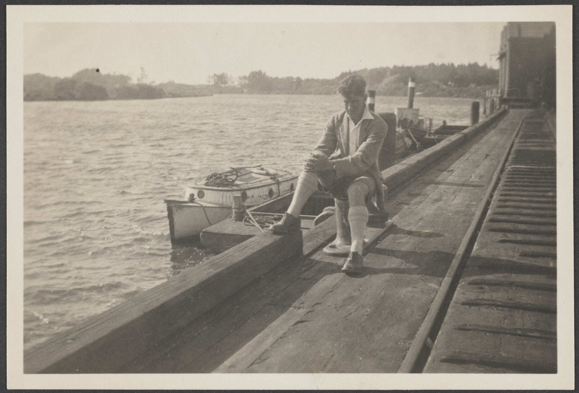 James Bertram on wharf