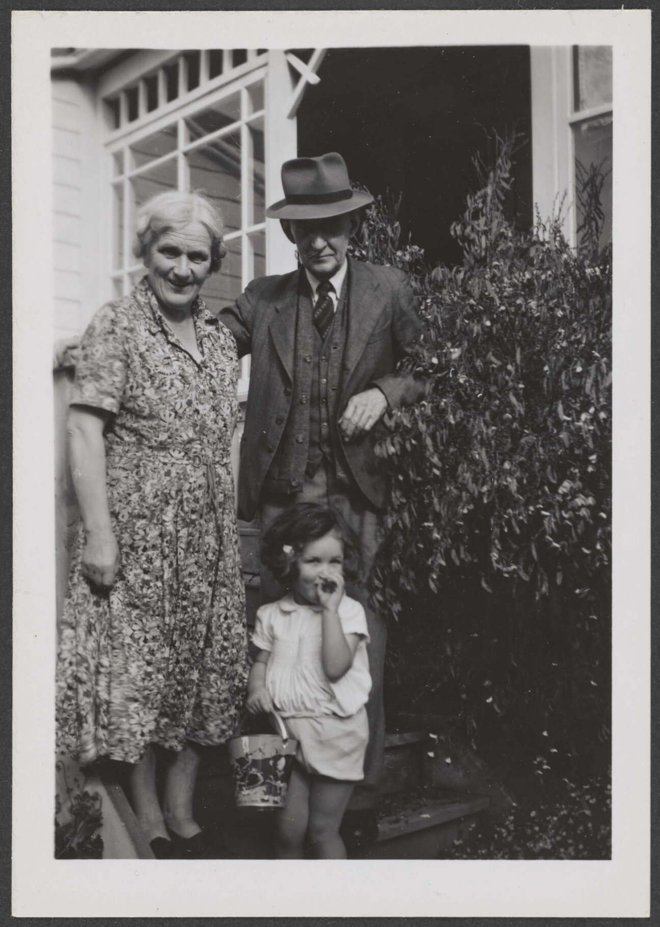 'Archie Baxter, Millicent B and James child'