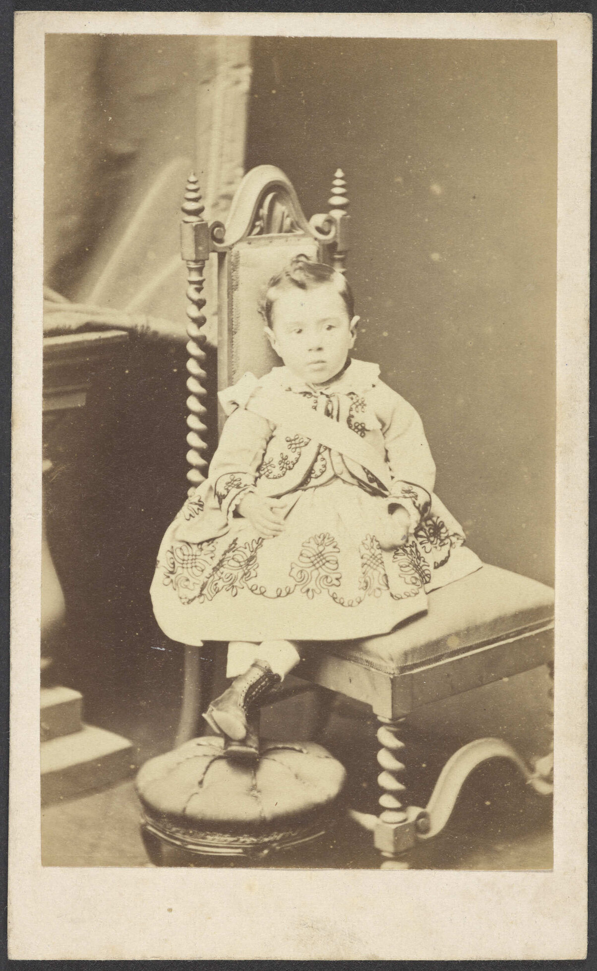 Young child on chair