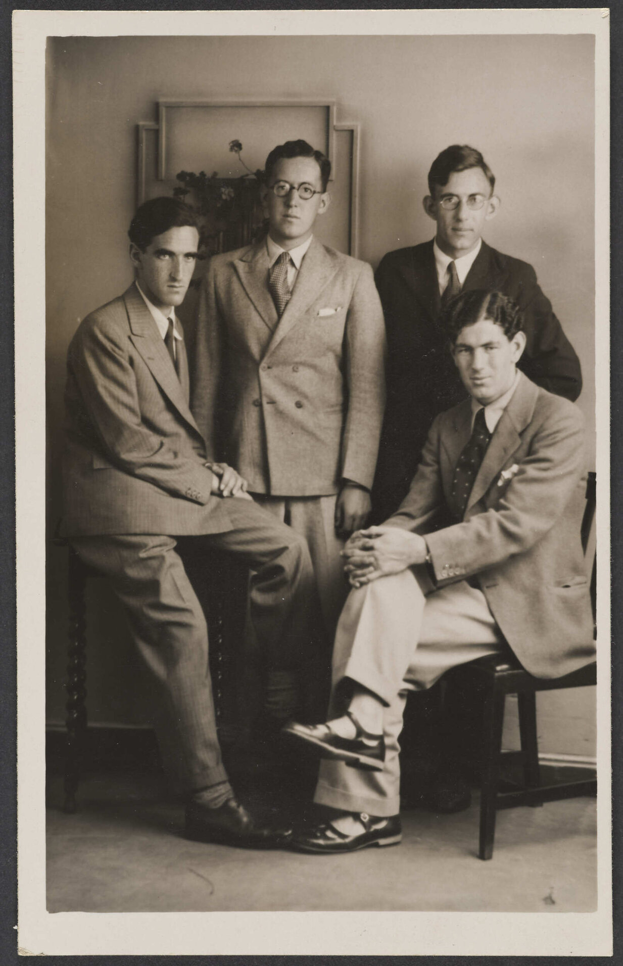 Charles Brasch and three other men