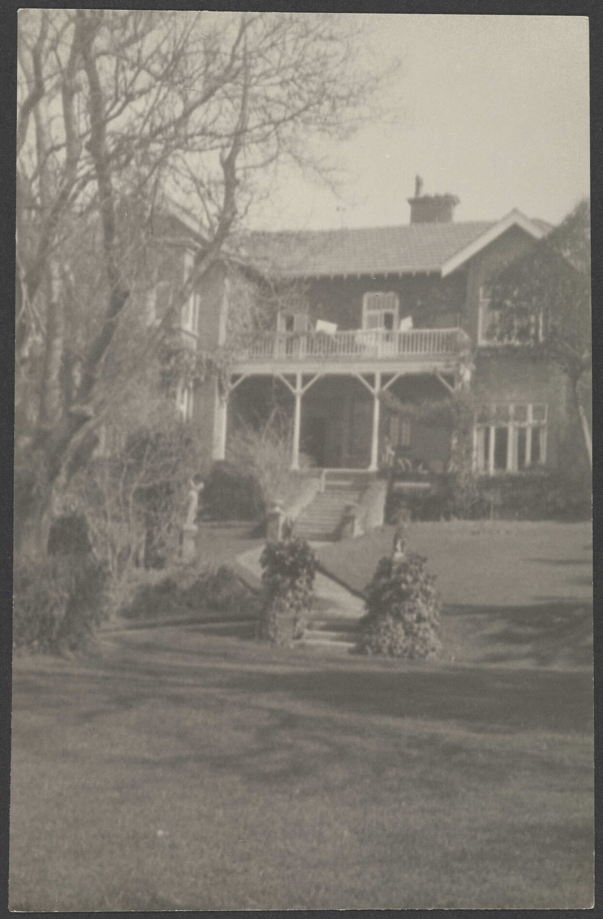 Front steps at Manono from a distance