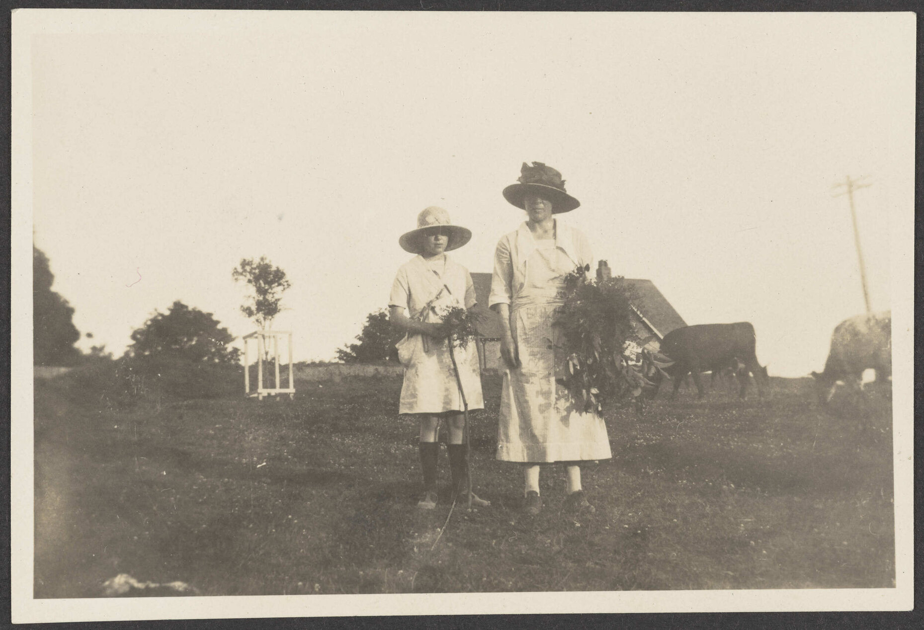 Unidentified woman and girl