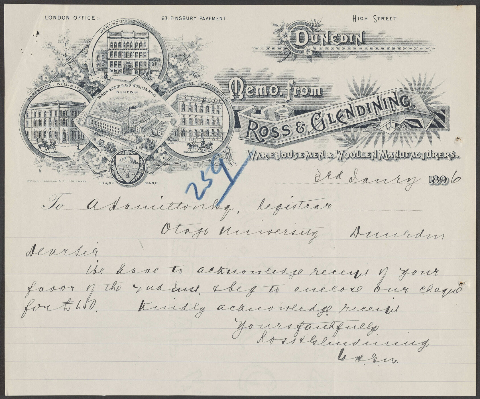 Ross and Glendining letterhead