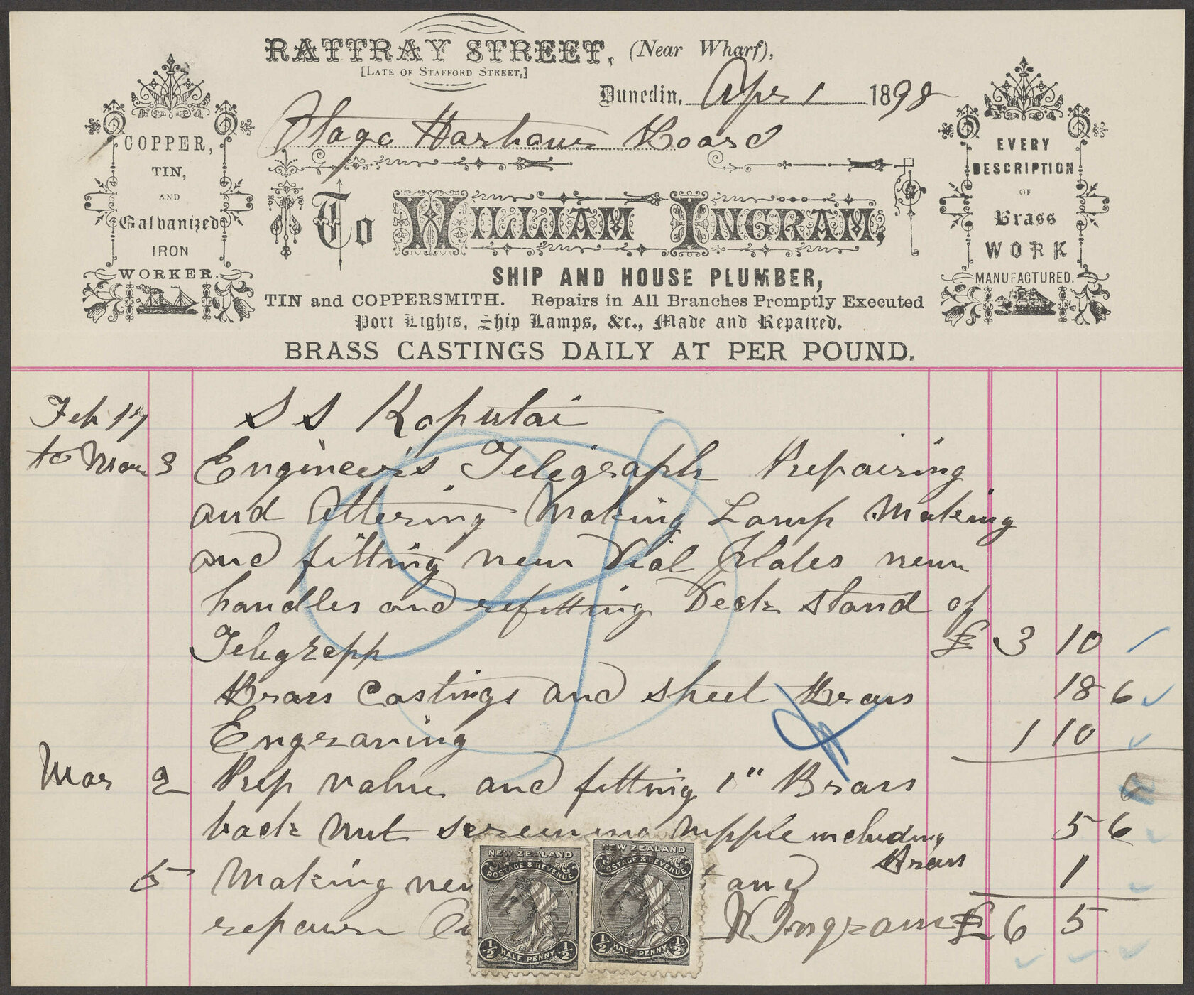 William Ingram billhead