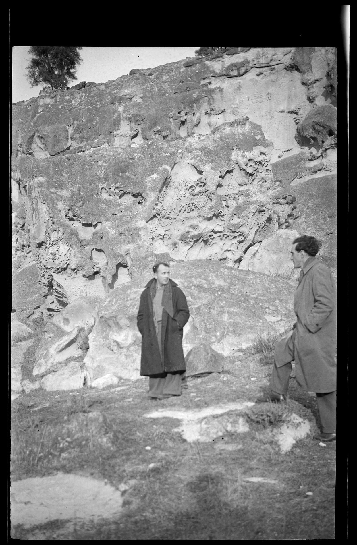 Rodney Kennedy and Charles Brasch on the beach at Sumner