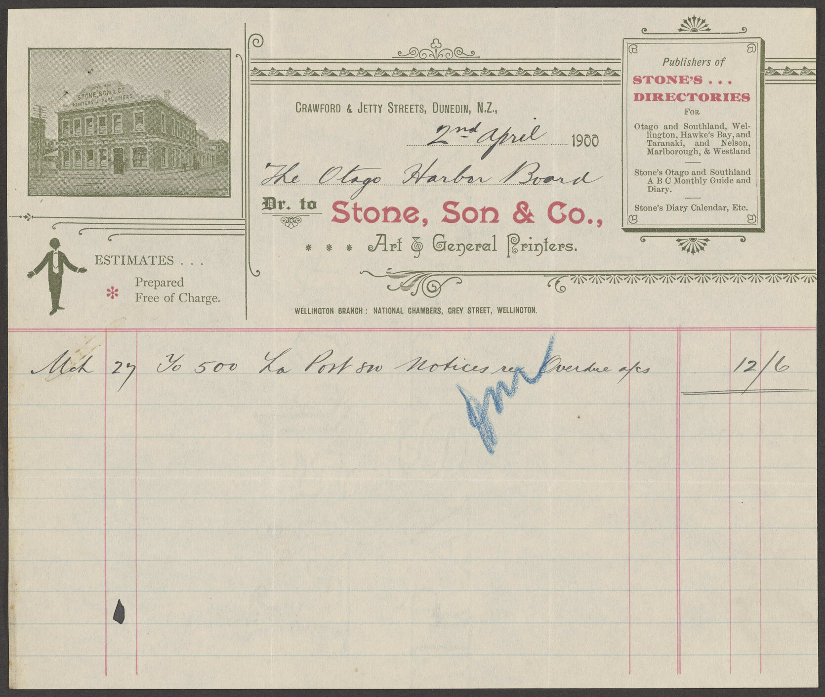 Stone, Son &amp; Co. billhead