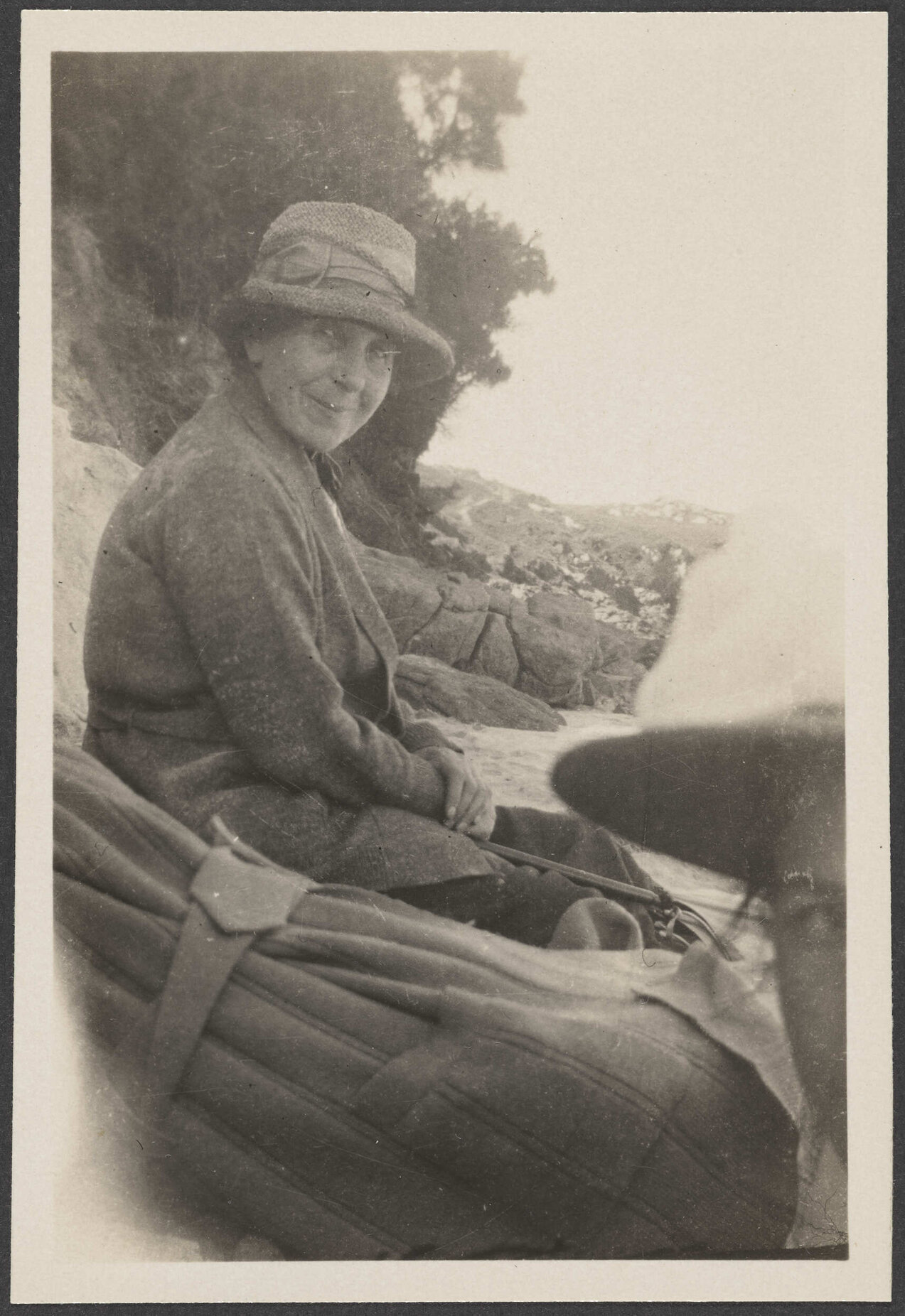 Unknown woman on a beach