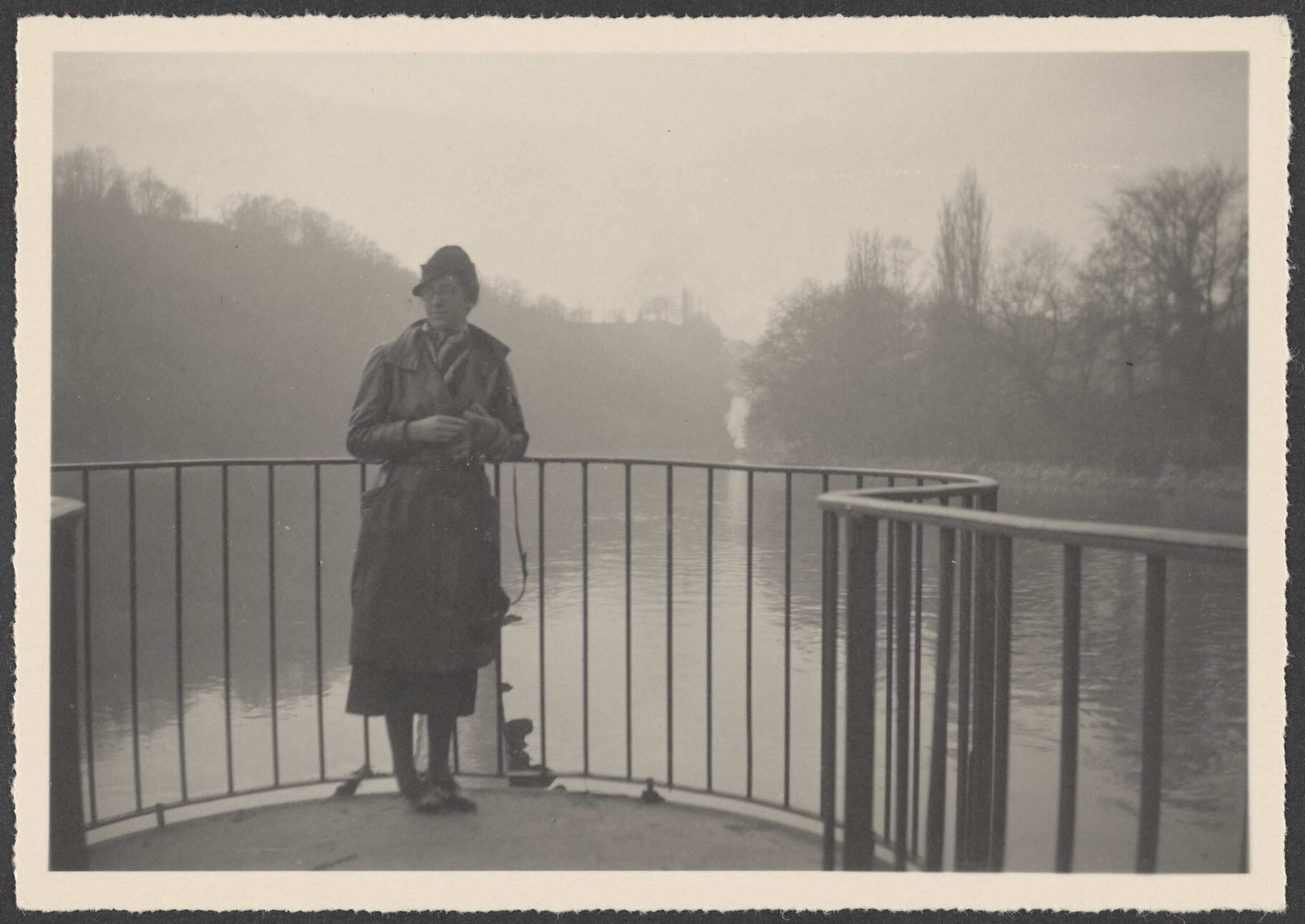 Lesley Brasch overlooking a river