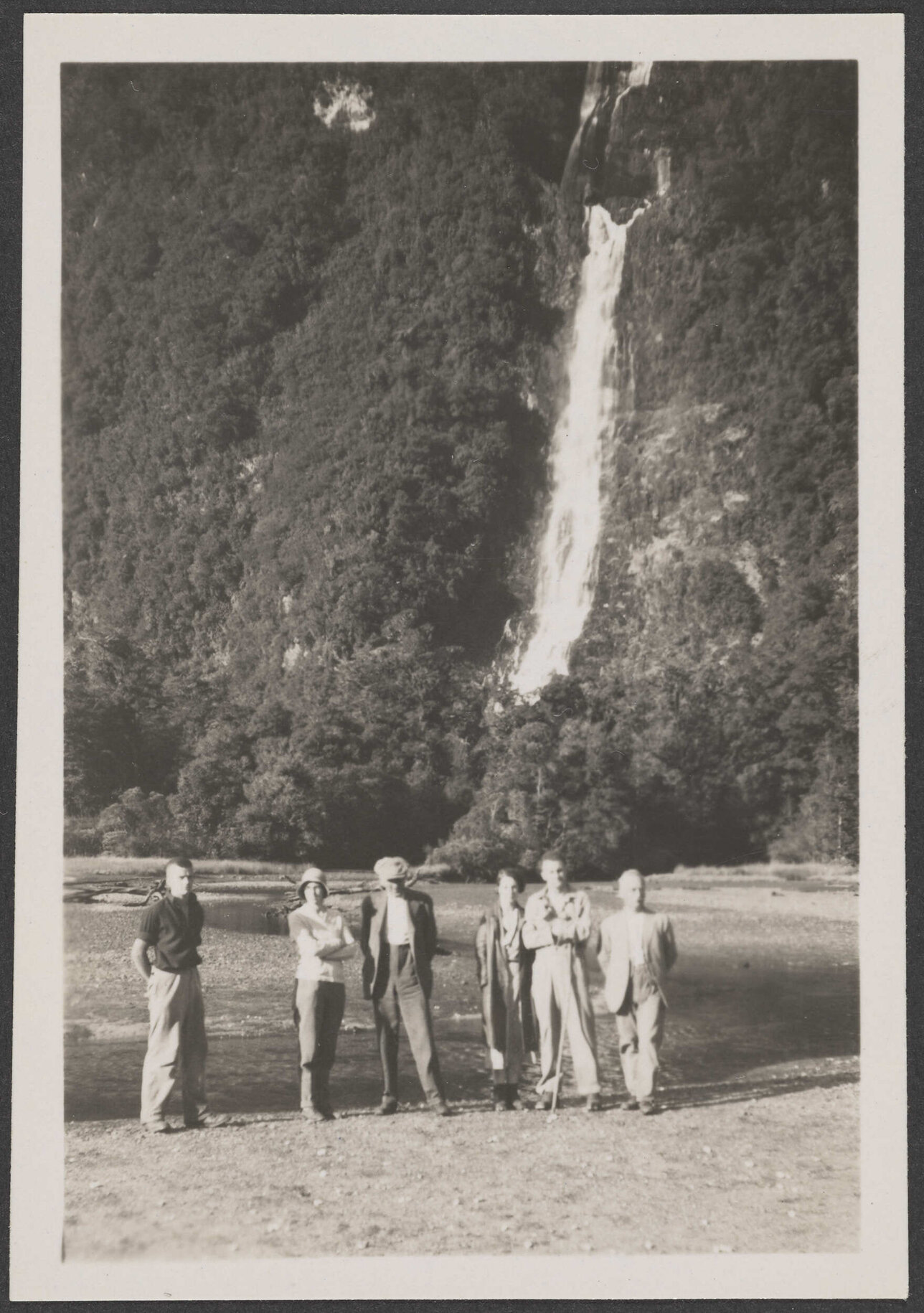 'Helena Falls, note the trousers in the foreground'