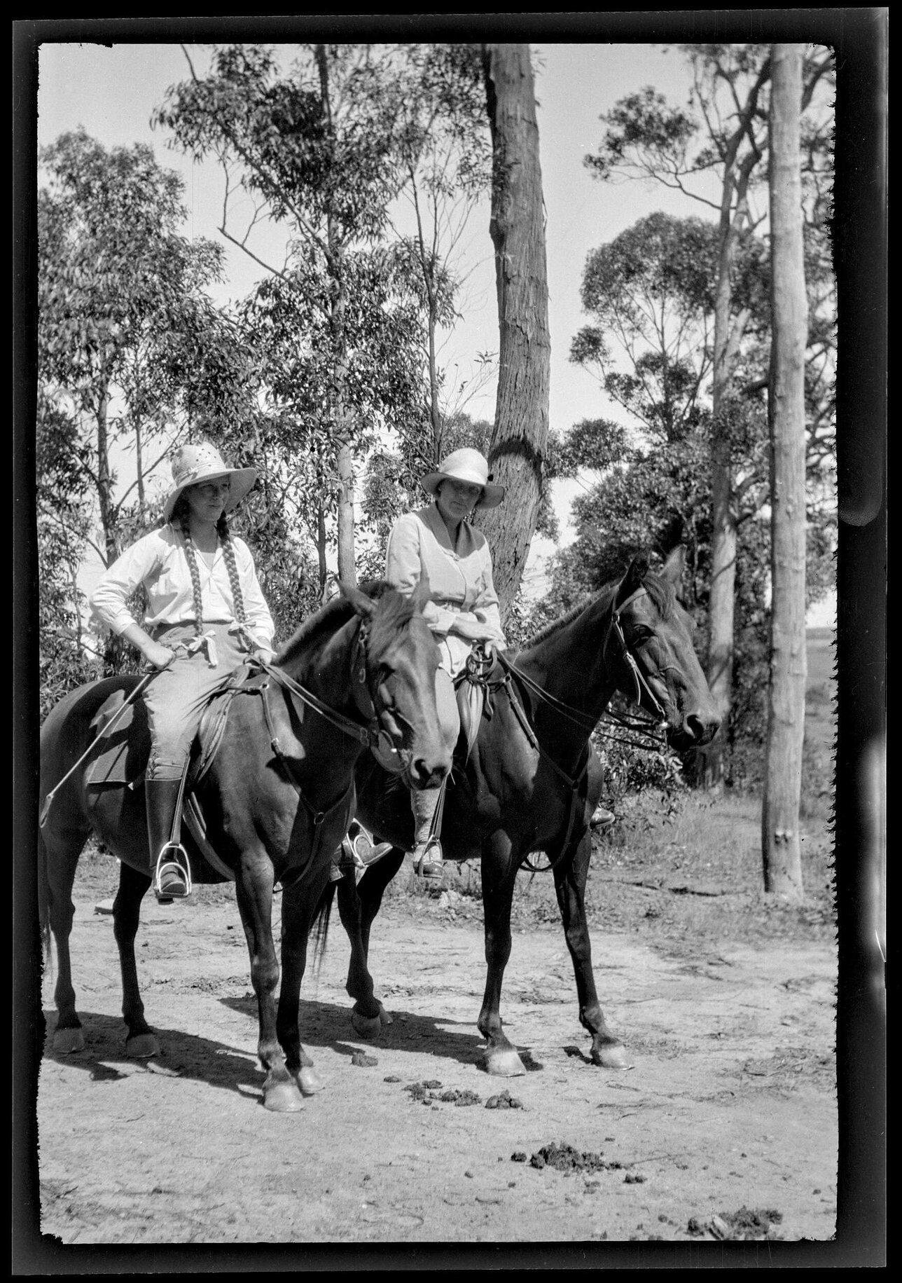 Two women on horses