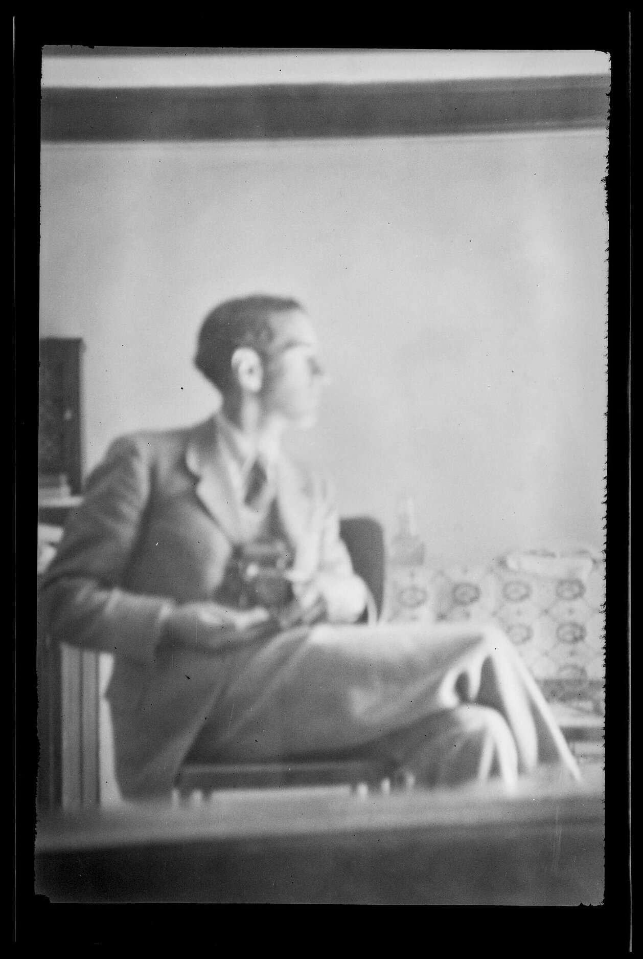 Charles Brasch with camera (self portrait)