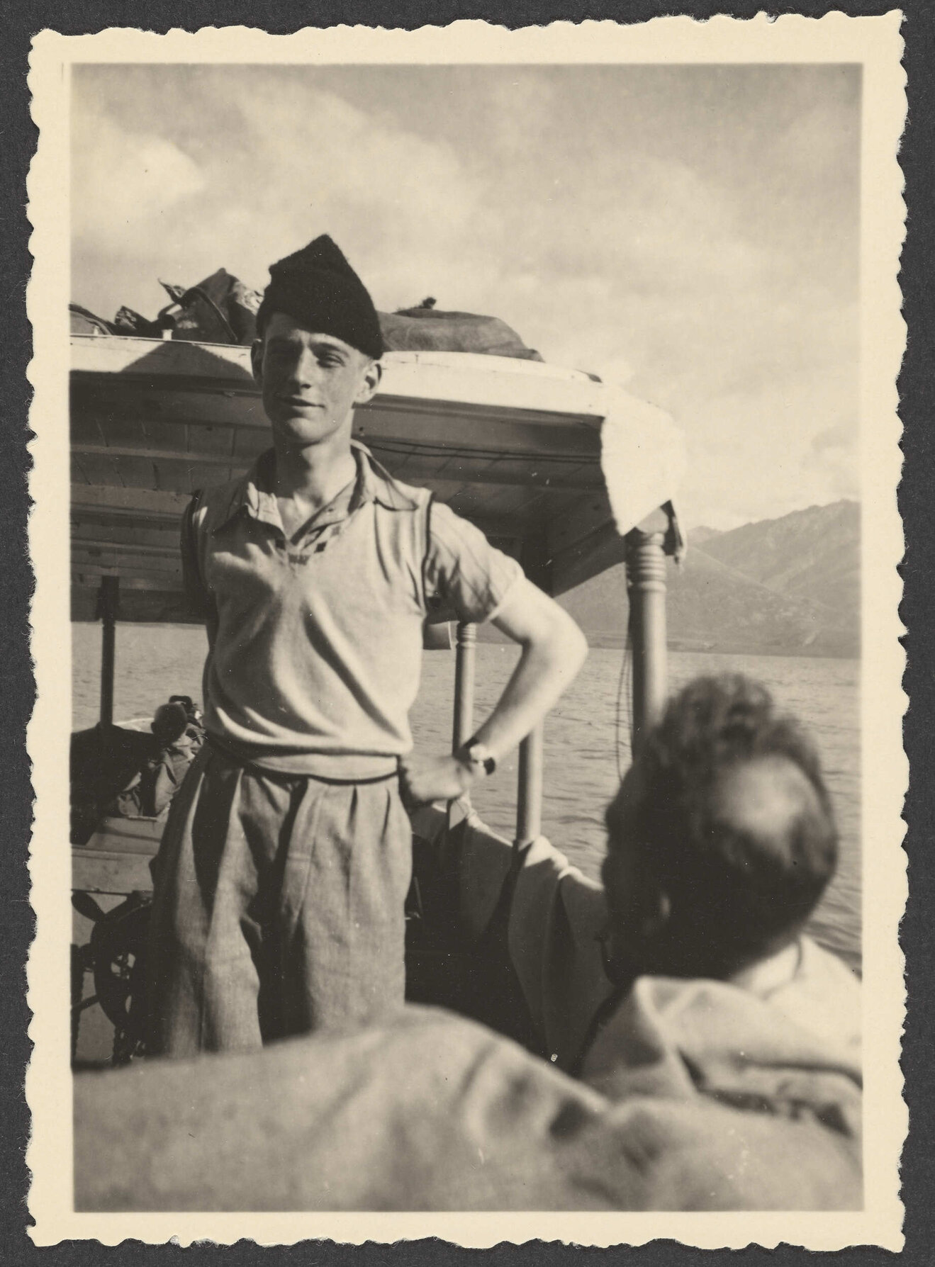 Young man on boat