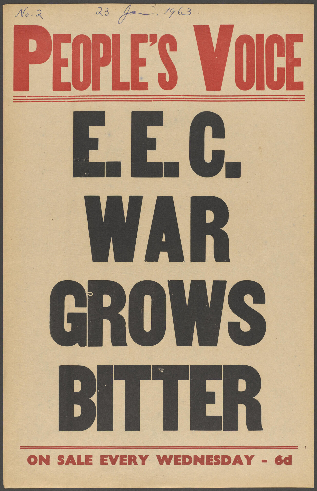 "E.E.C. War Grows Bitter"