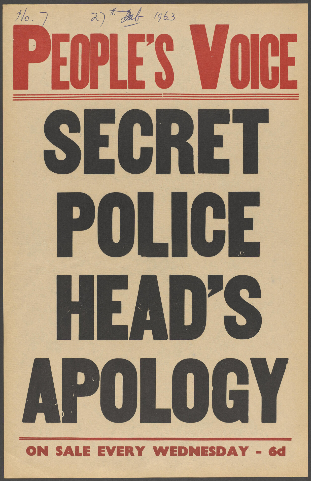 "Secret Police Head's Apology"