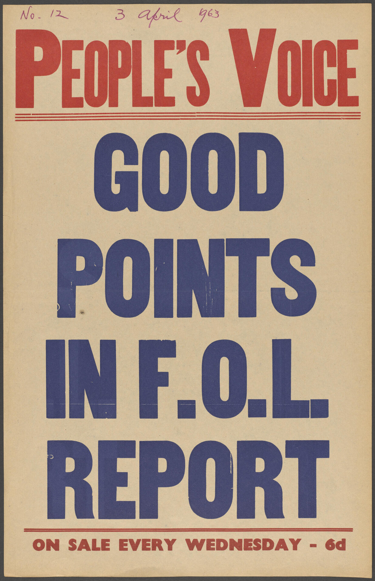 "Good Points In F.O.L. Report"