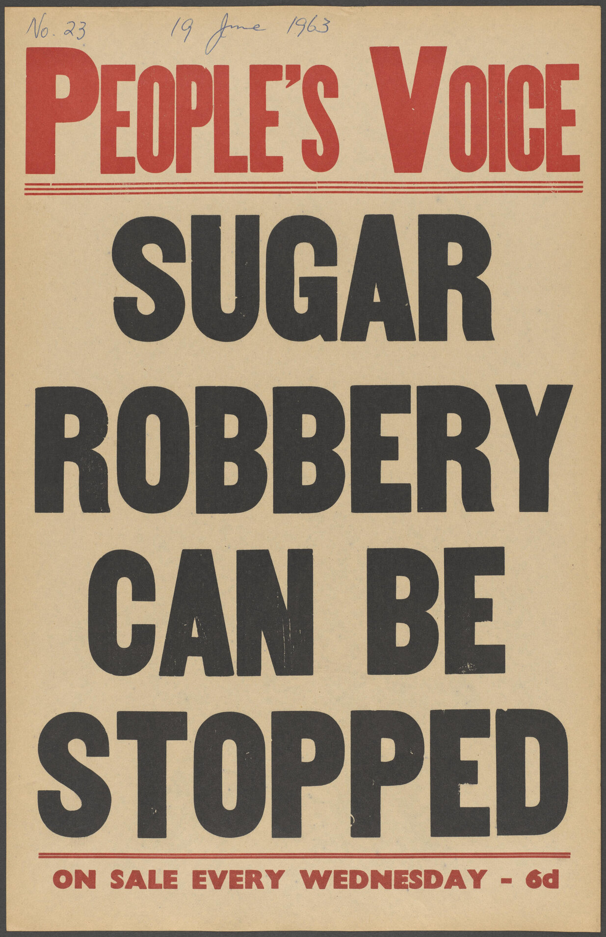 "Sugar Robbery Can Be Stopped"