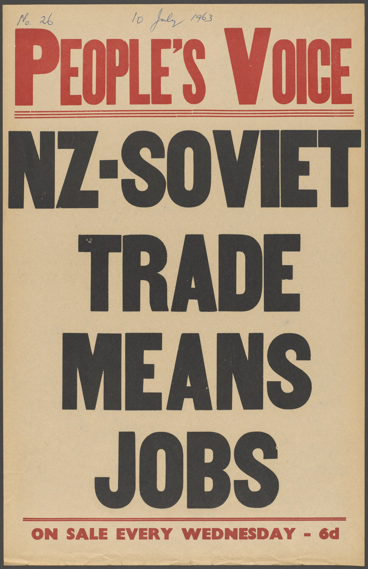 "NZ-Soviet Trade Means Jobs"
