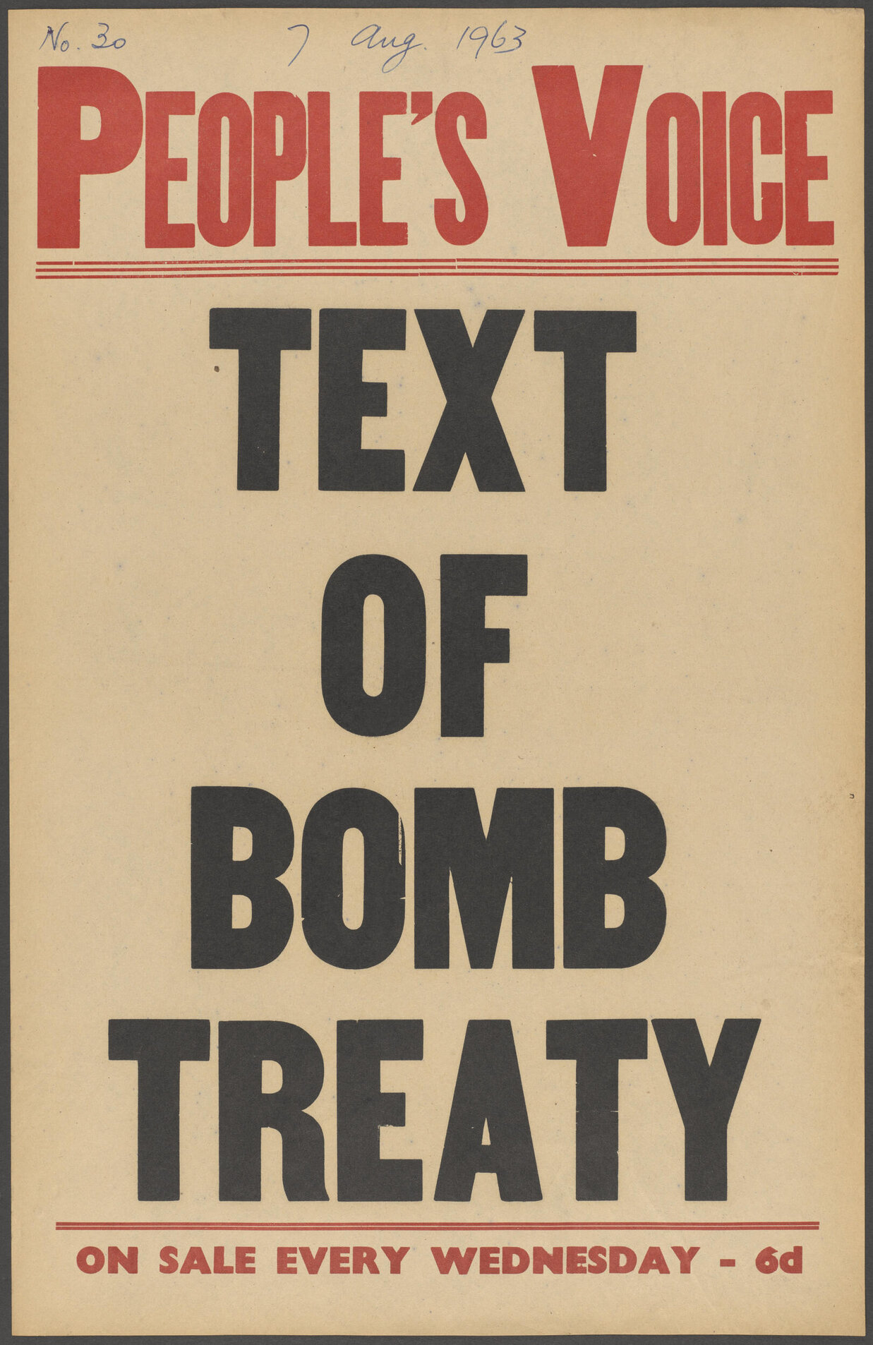 "Text Of Bomb Treaty"