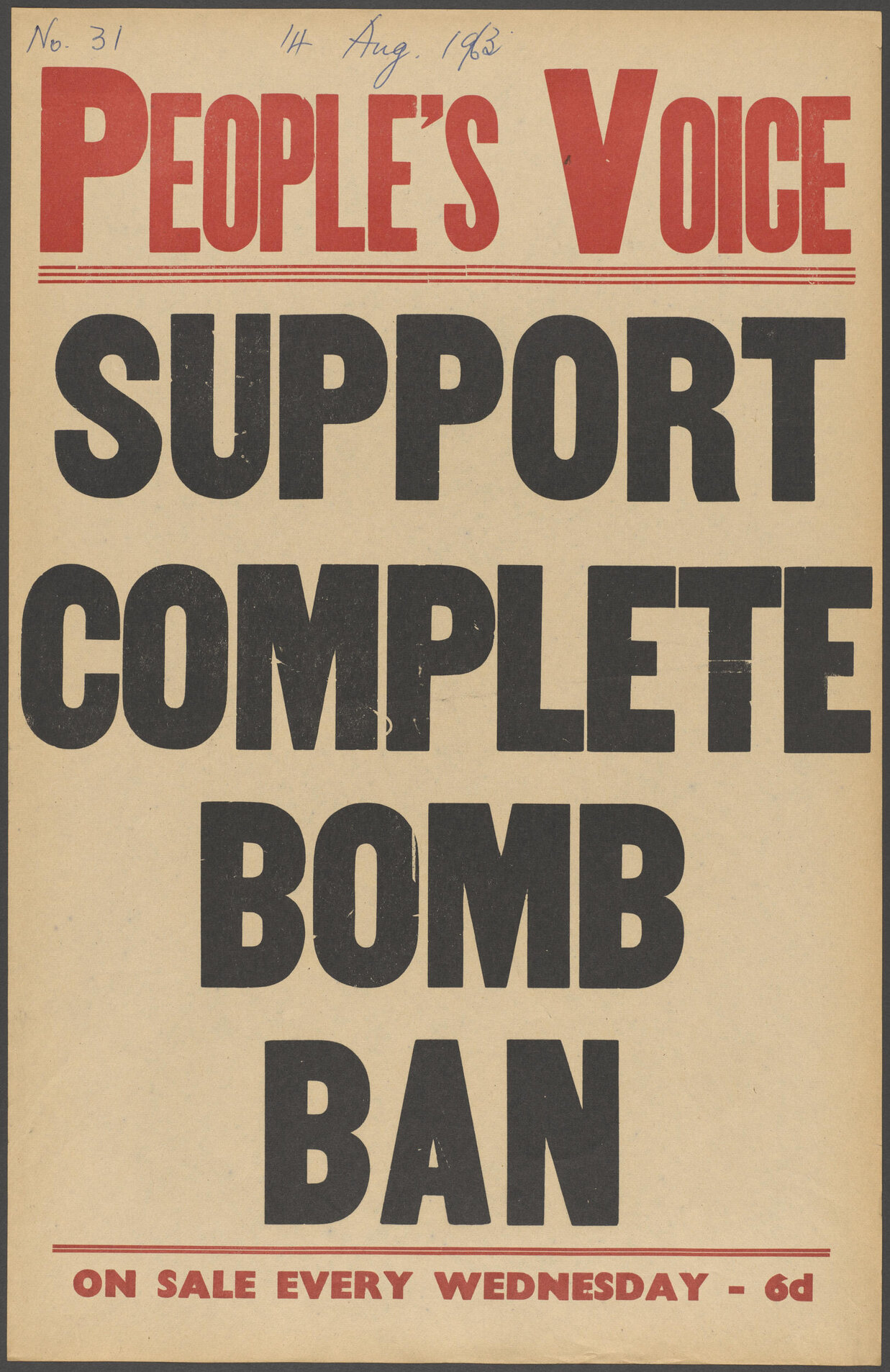 "Support Complete Bomb Ban"
