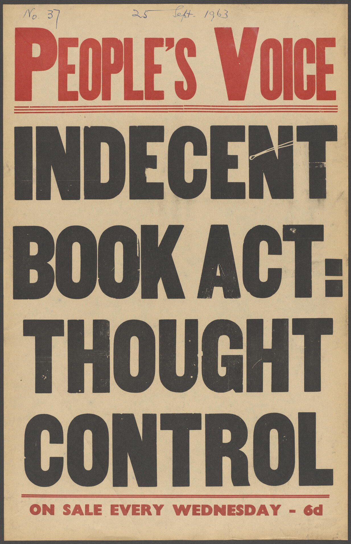 "Indecent Book Act: Thought Control"