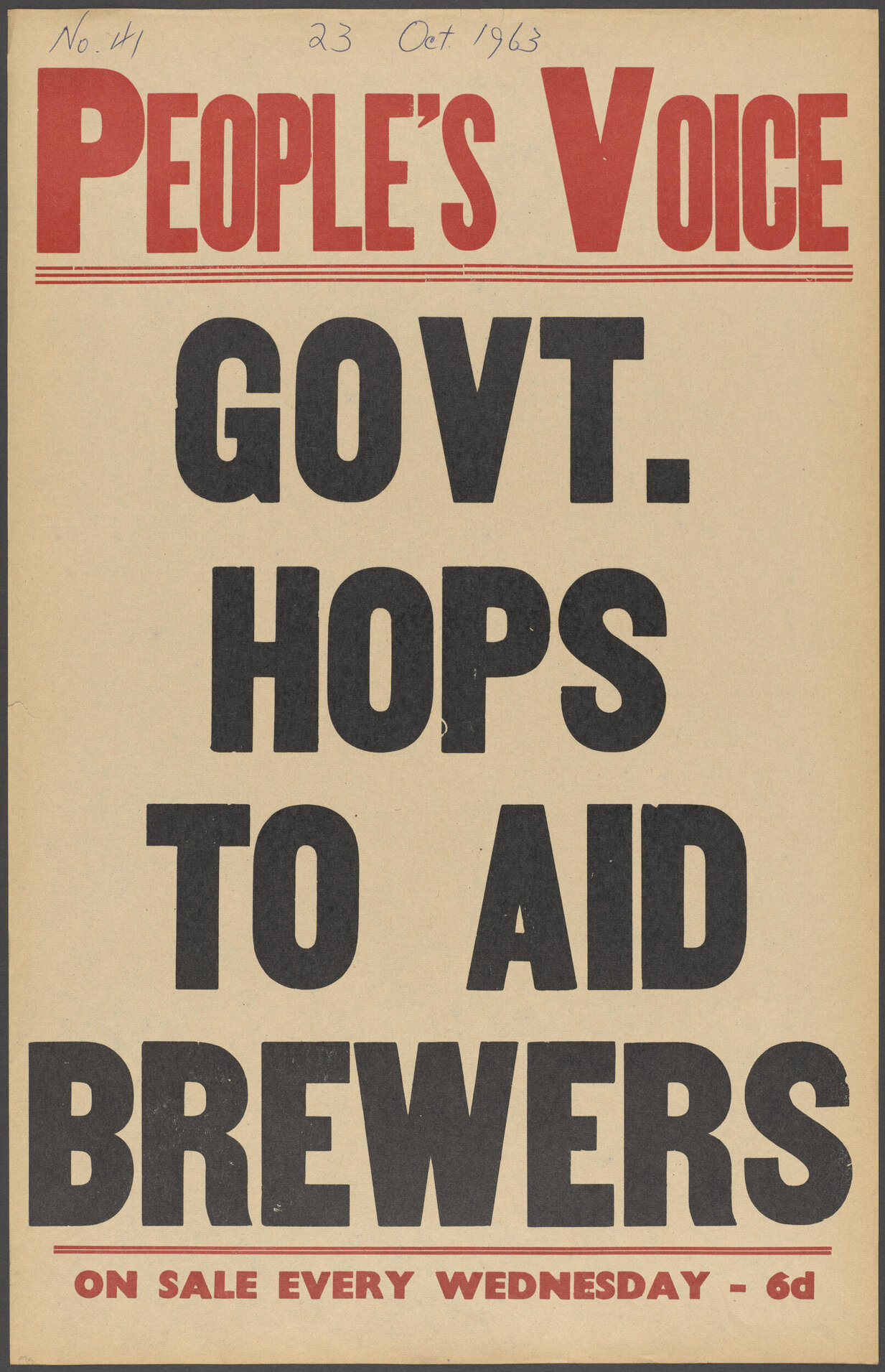 "Govt. Hops To Aid Brewers"