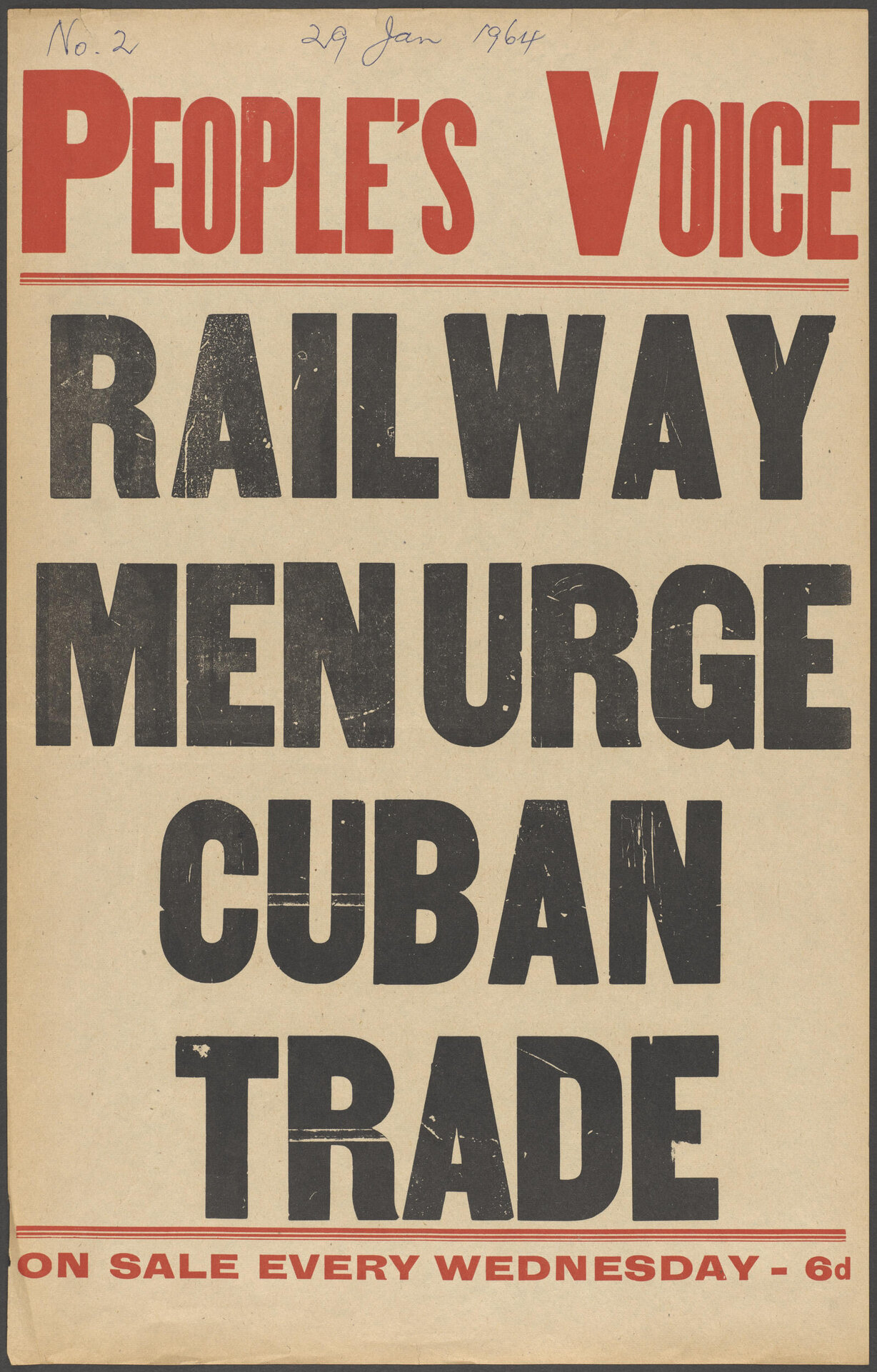 "Railway Men Urge Cuban Trade"