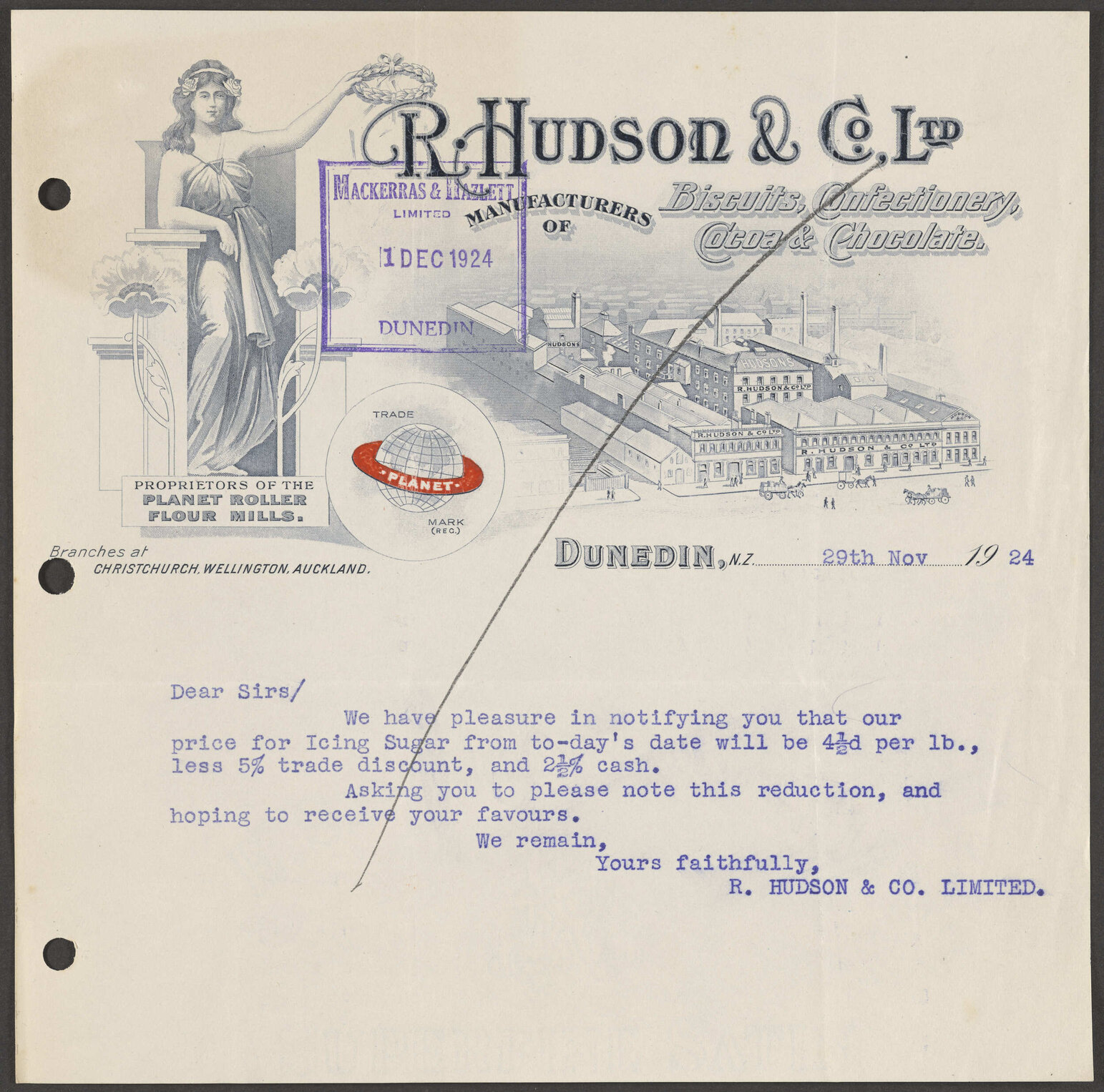 R. Hudson &amp; Co. letterhead