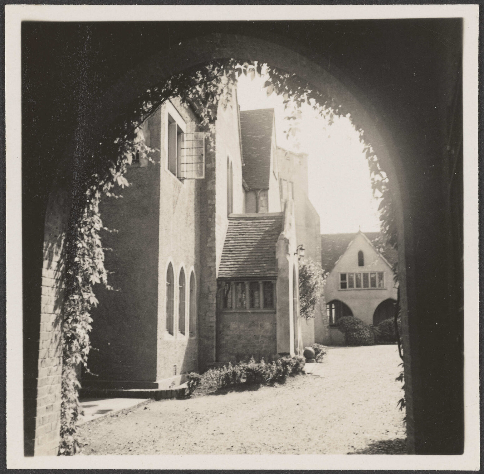 Building though arch at Abbey School