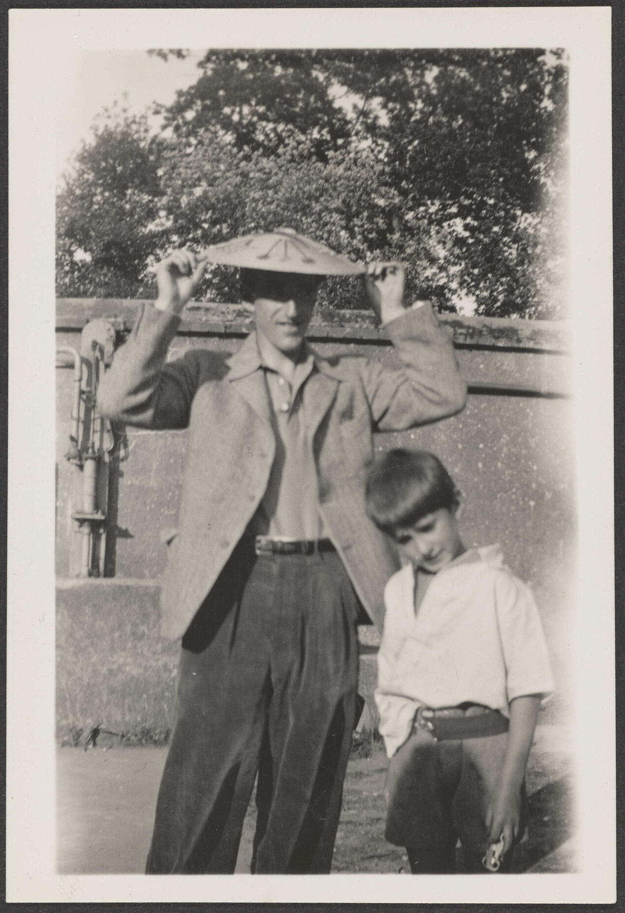 Charles Brasch and a young boy