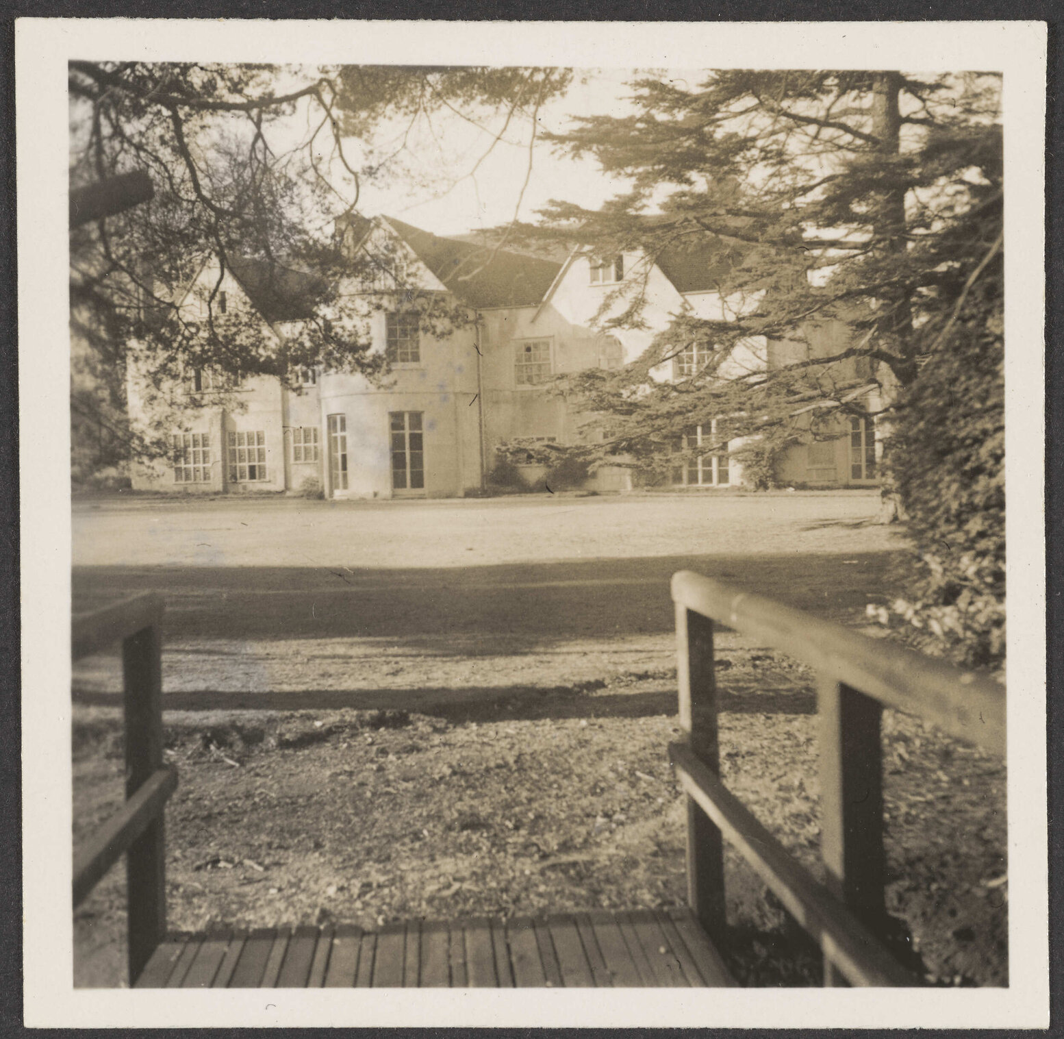 Building at Abbey School from footbridge