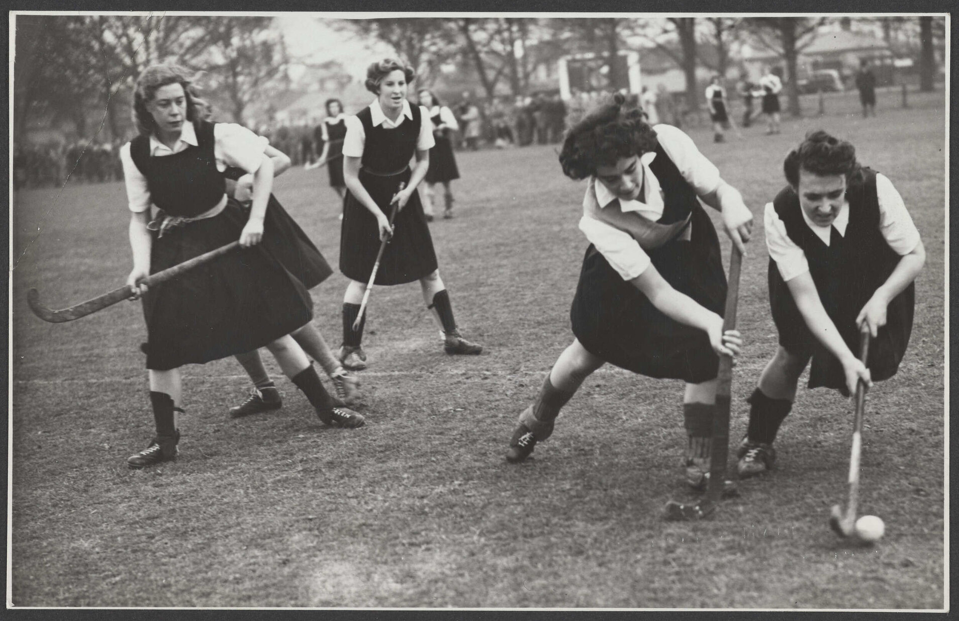 Teachers' College students playing hockey