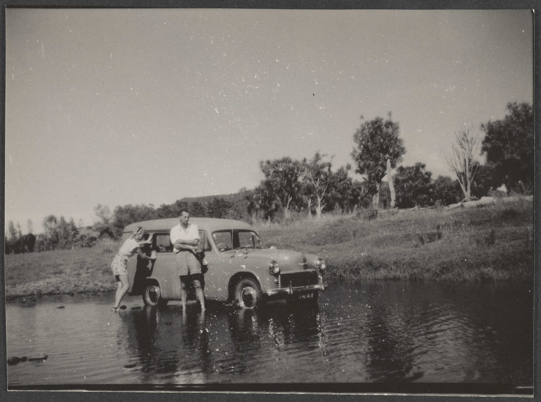 'The Commer Stationwagon Waimamaku River'