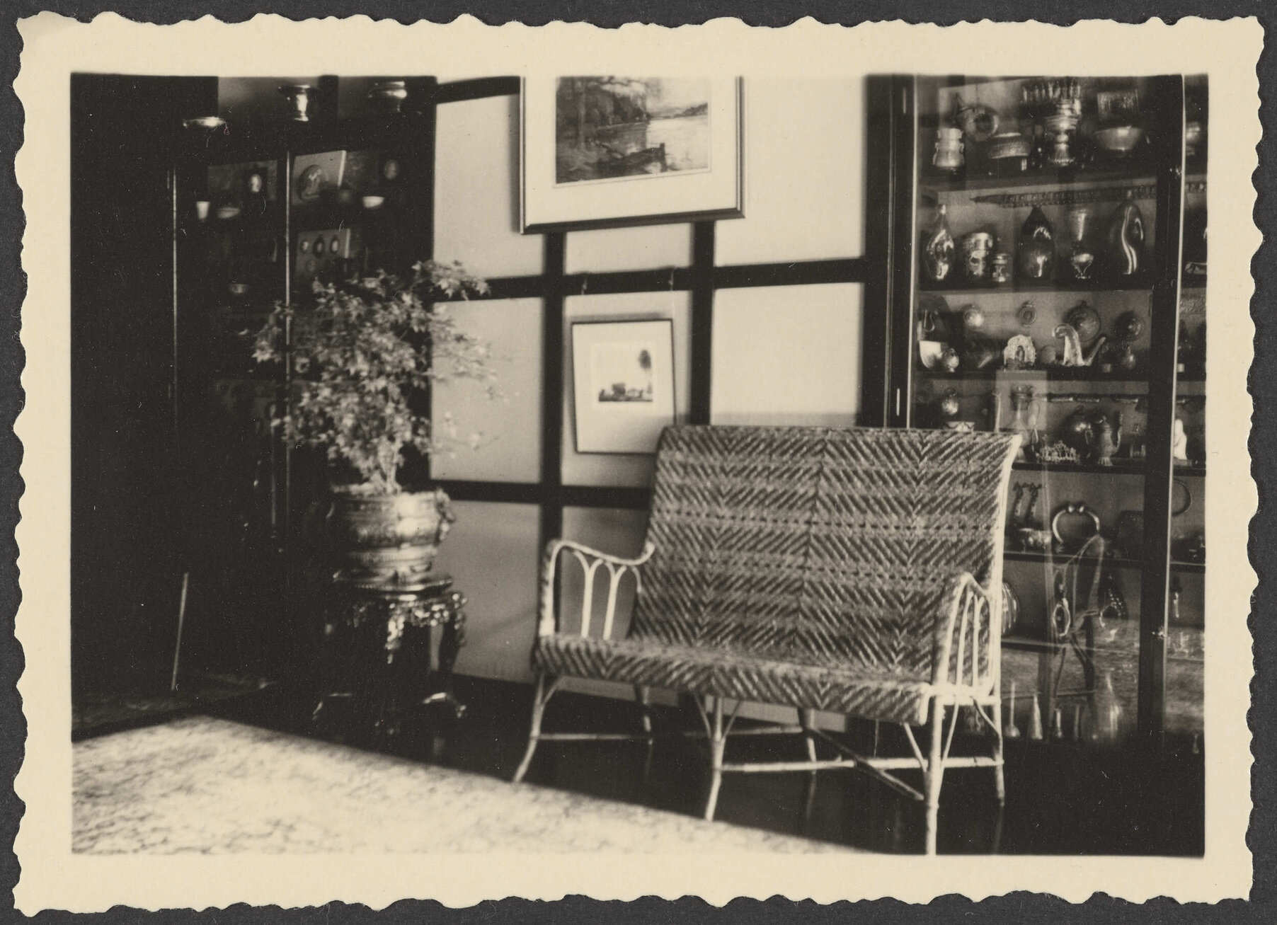Cane chair in the interior of Manono