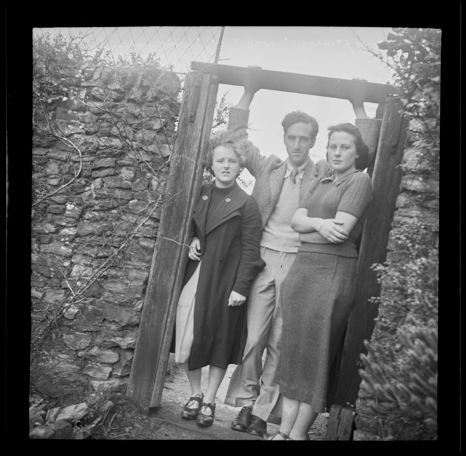 Charles Brasch with Edna and Connie