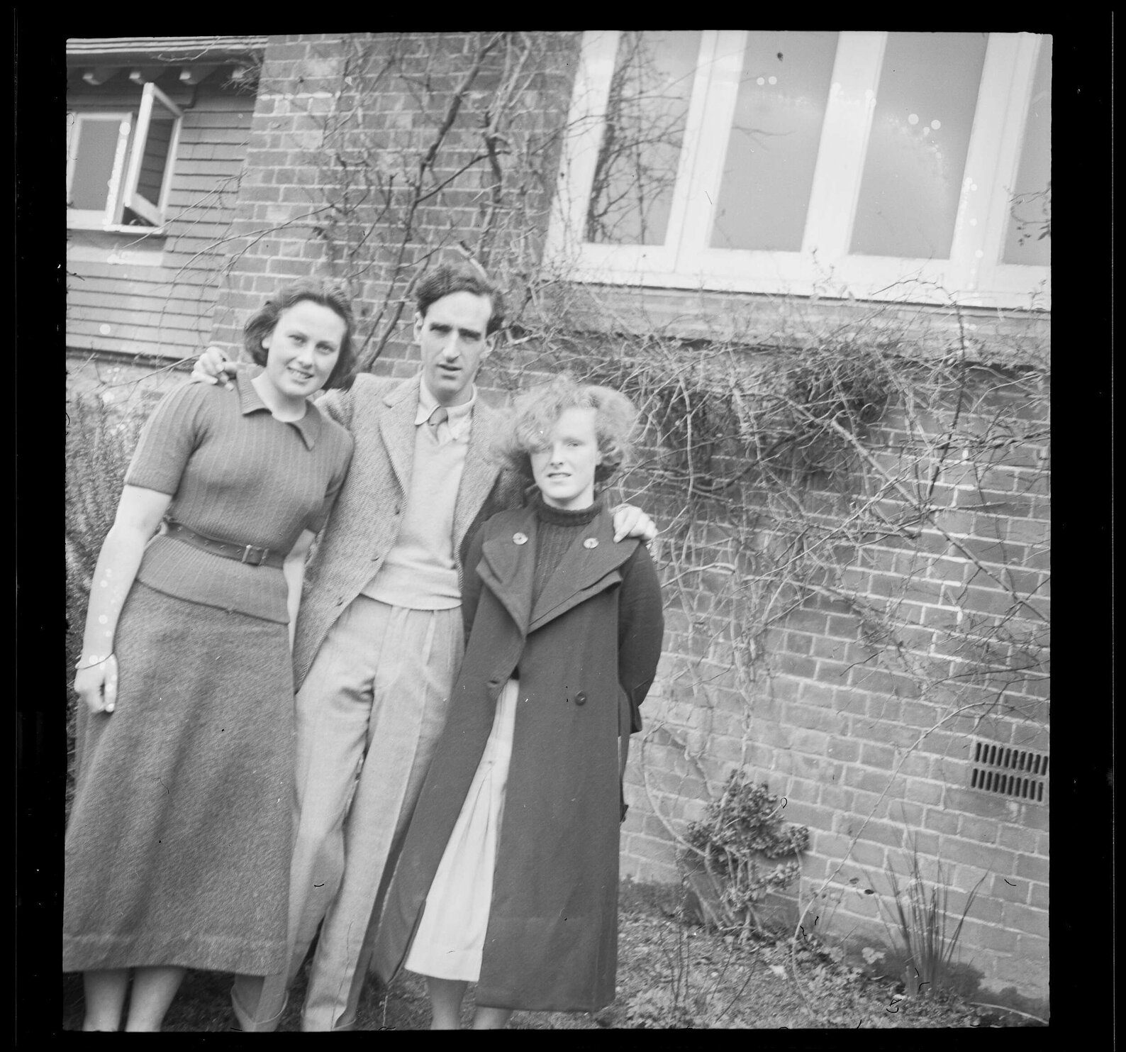 Charles Brasch with Connie and Edna at Grayshott