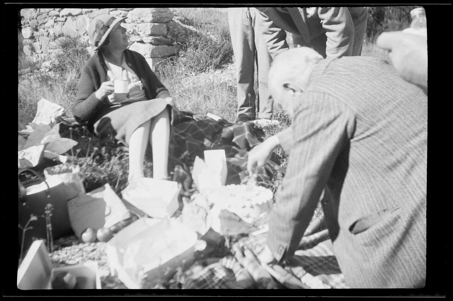 Kitty Geisow and Willi Fels at the picnic