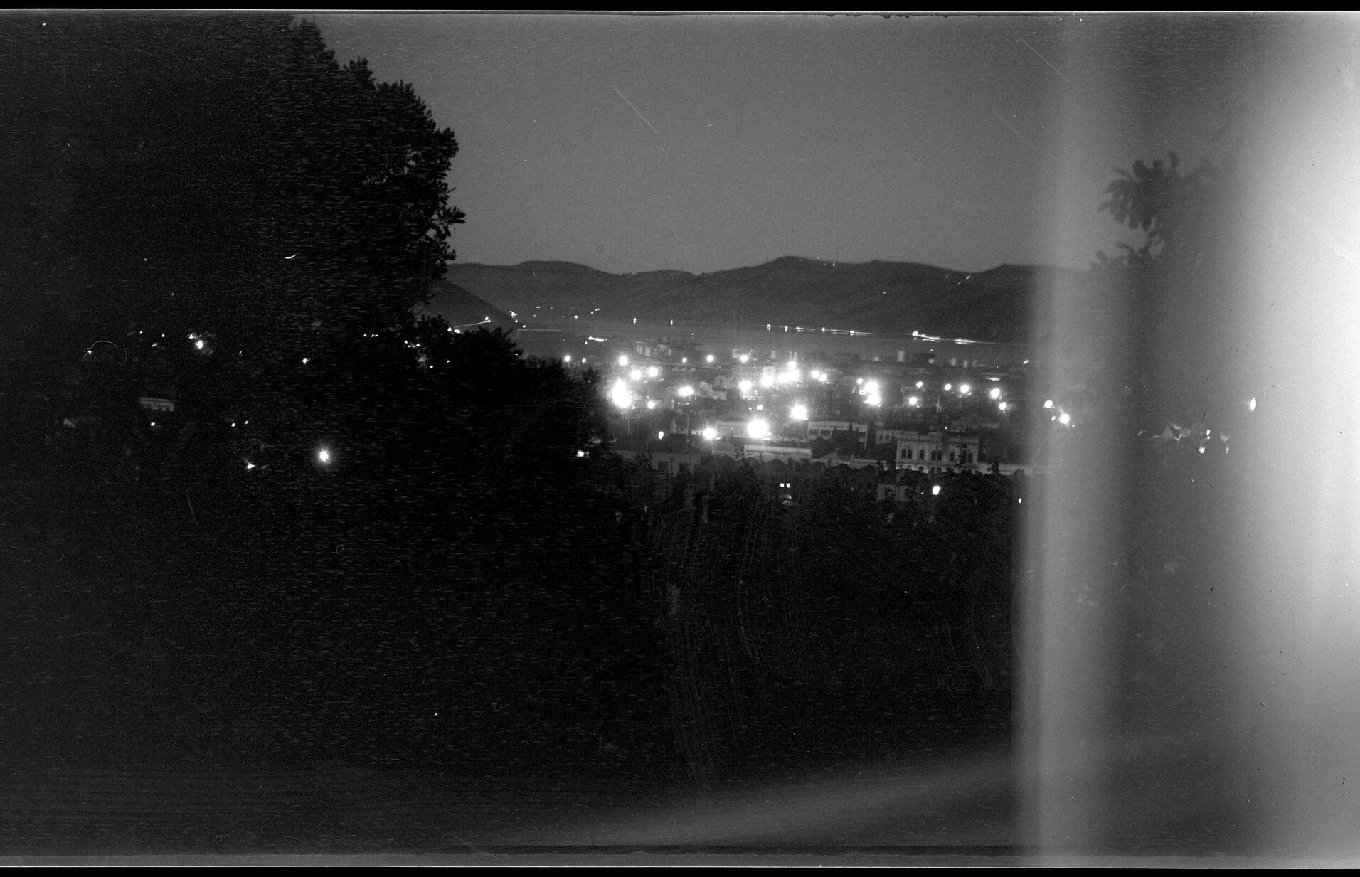 Dunedin at night from Manono