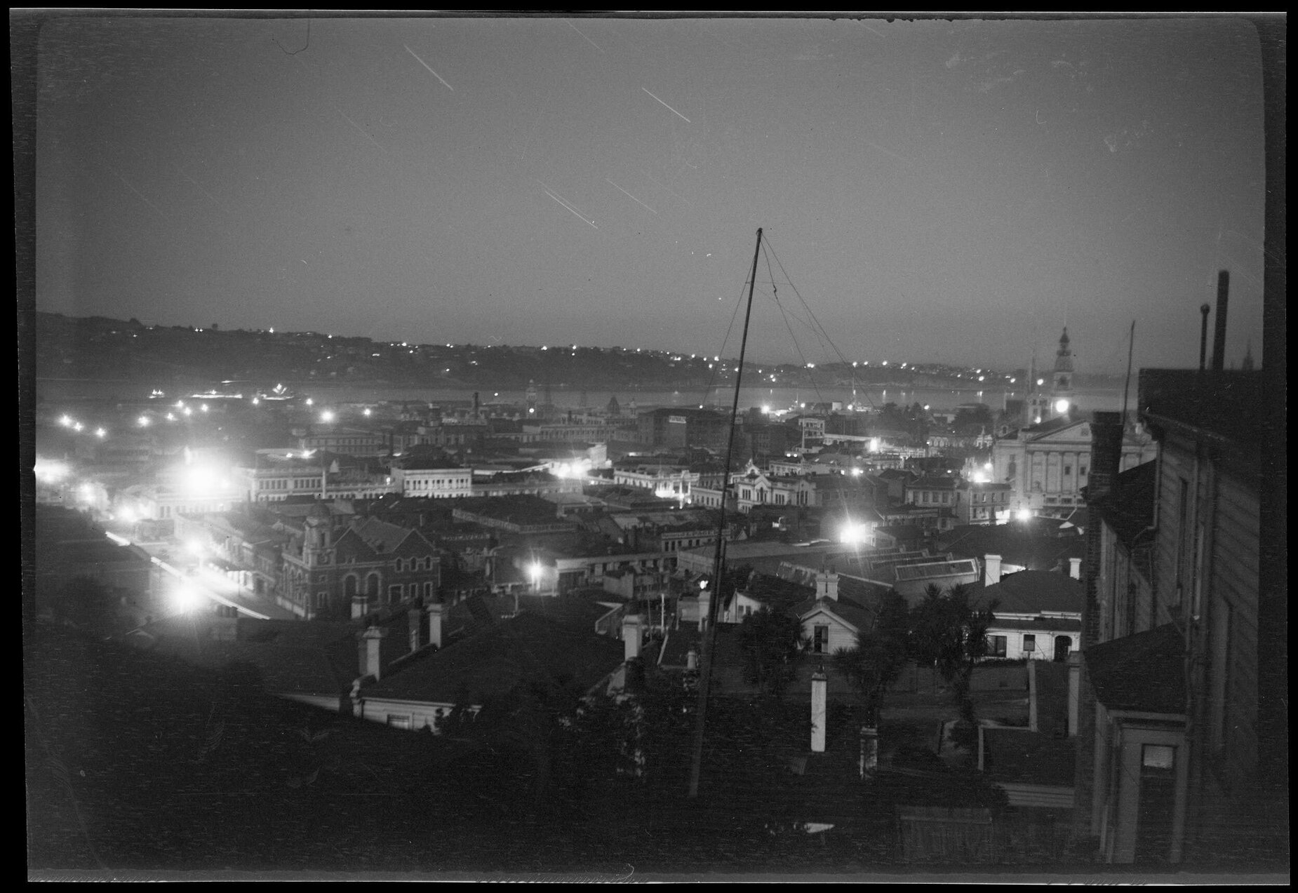 Dunedin at night from Manono