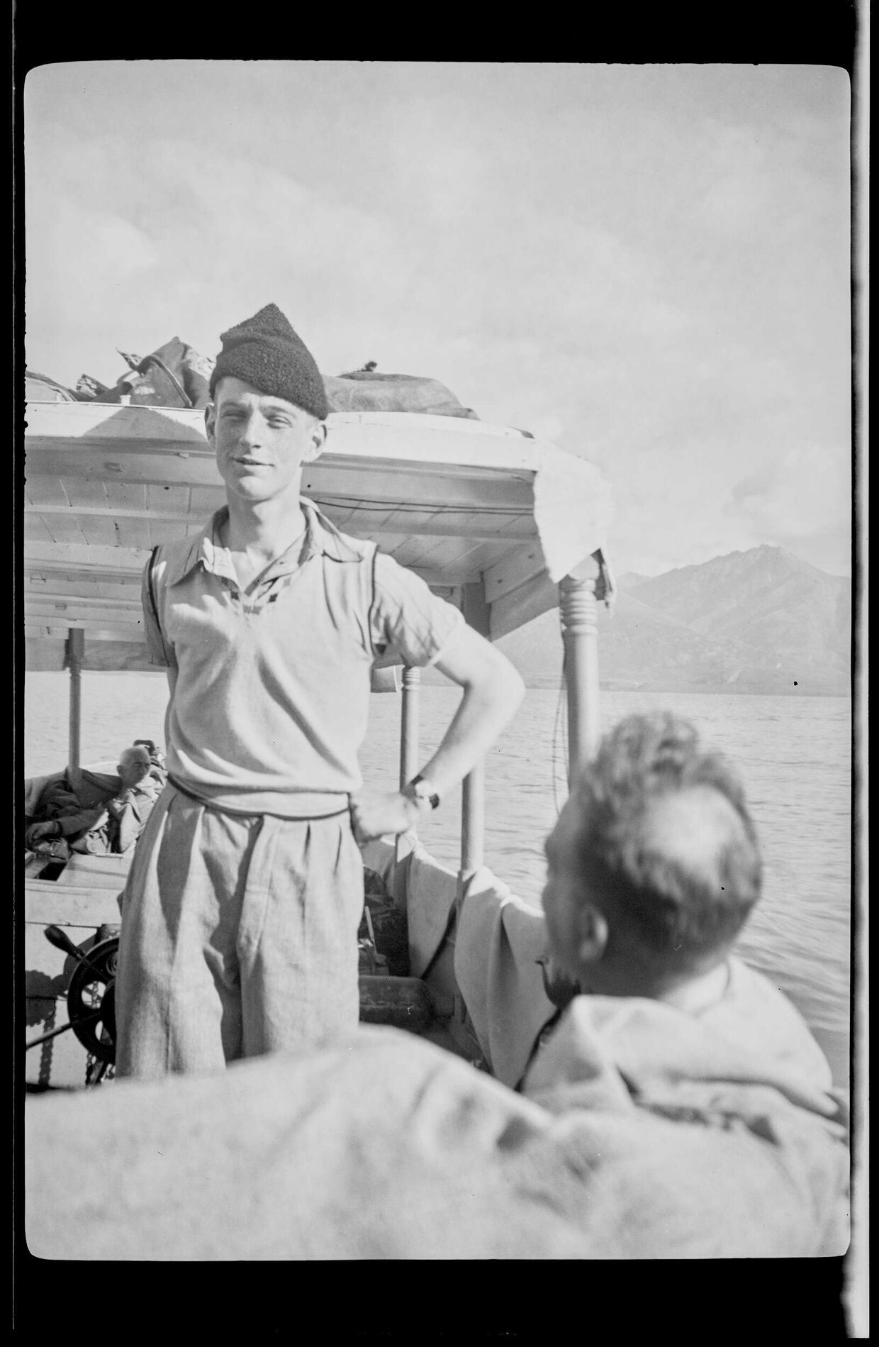Peter and John Fels on a boat