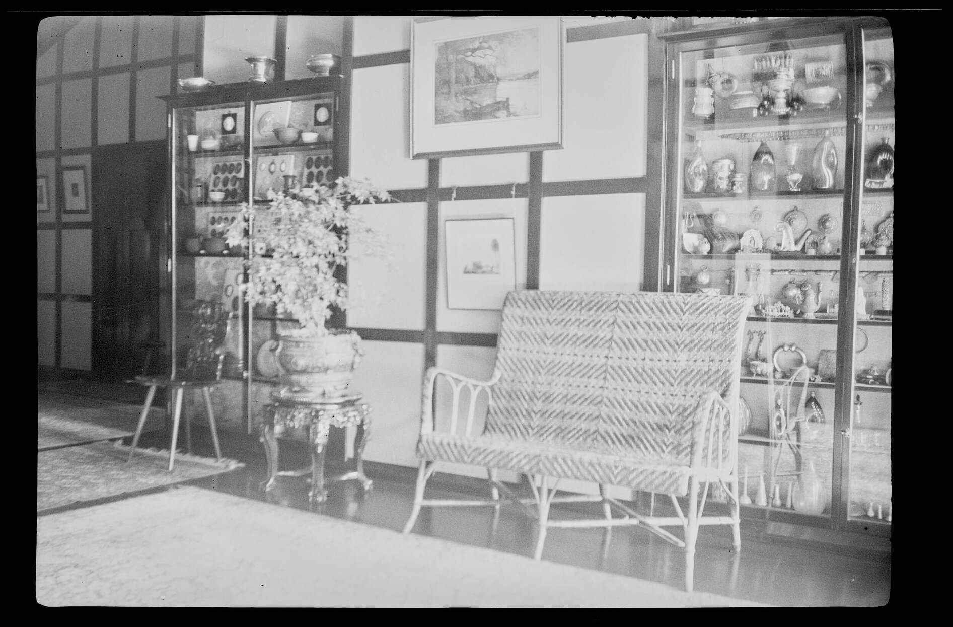 Cane chair in the interior of Manono