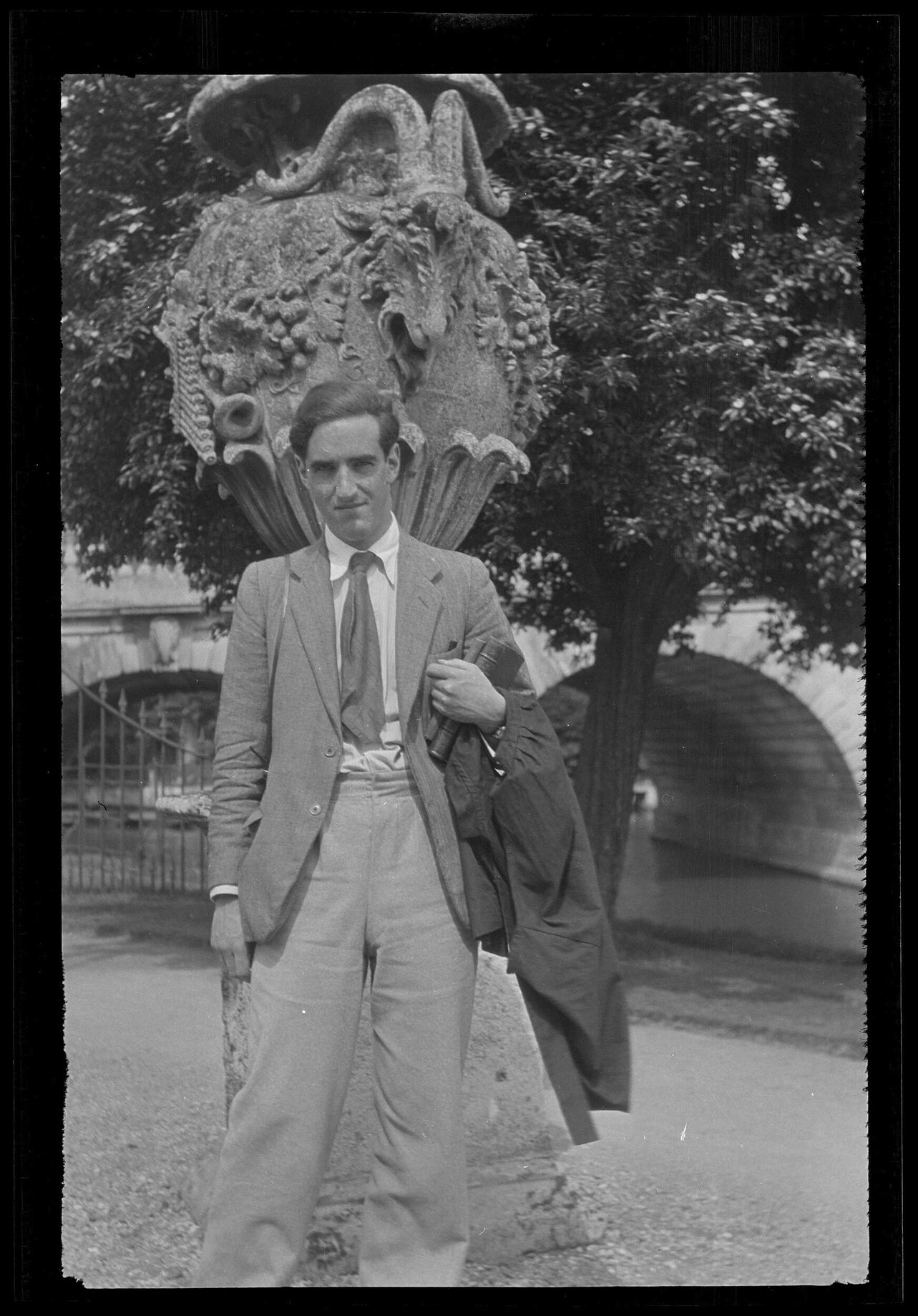 Charles Brasch in Botanic Gardens, Oxford