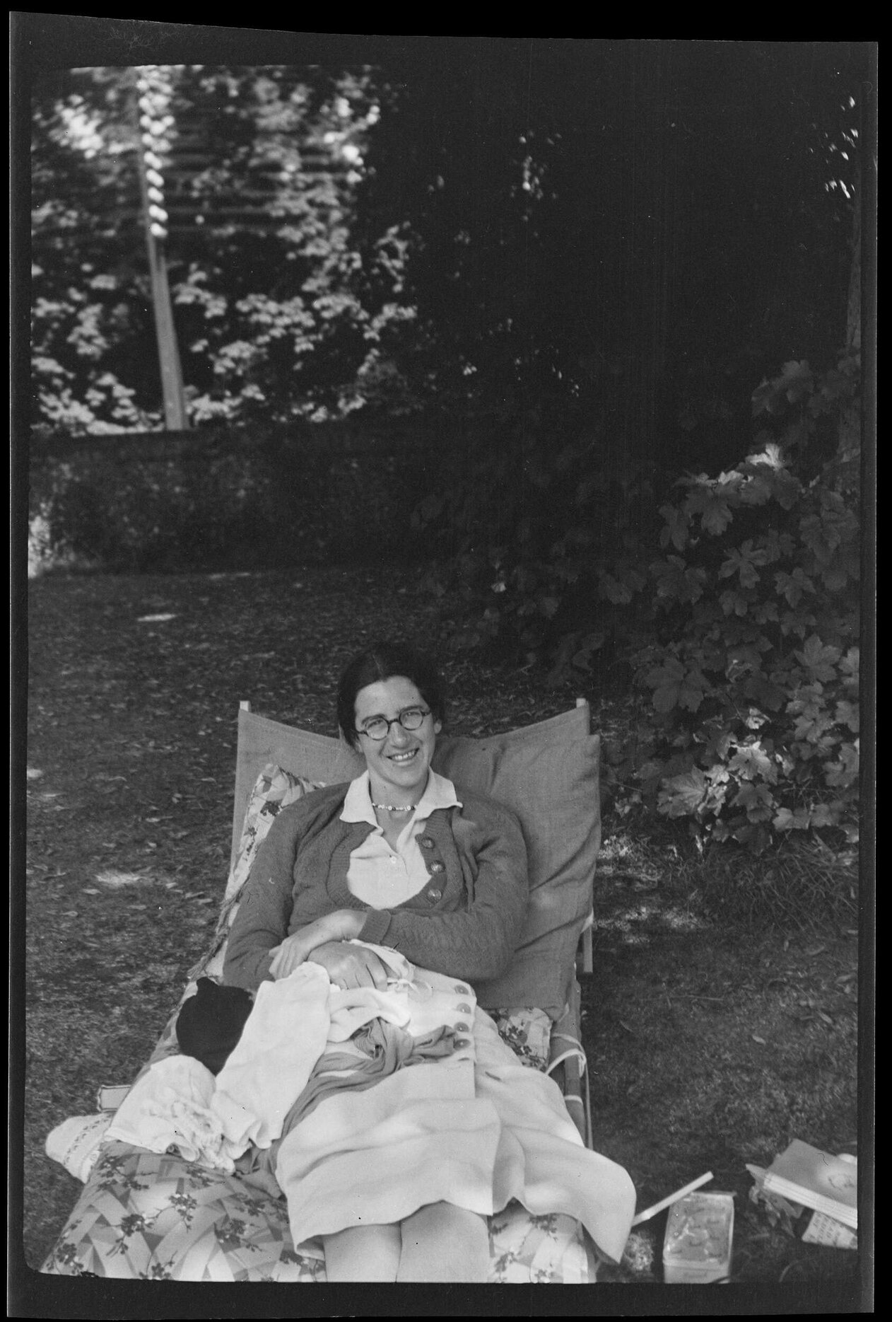 Lesley Brasch in a garden