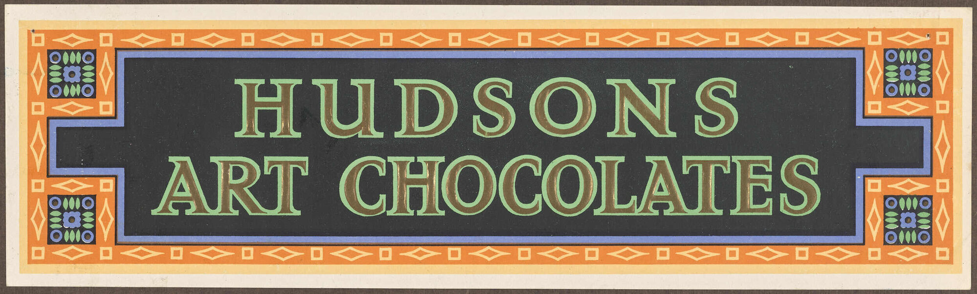 Hudsons Art Chocolates [label]