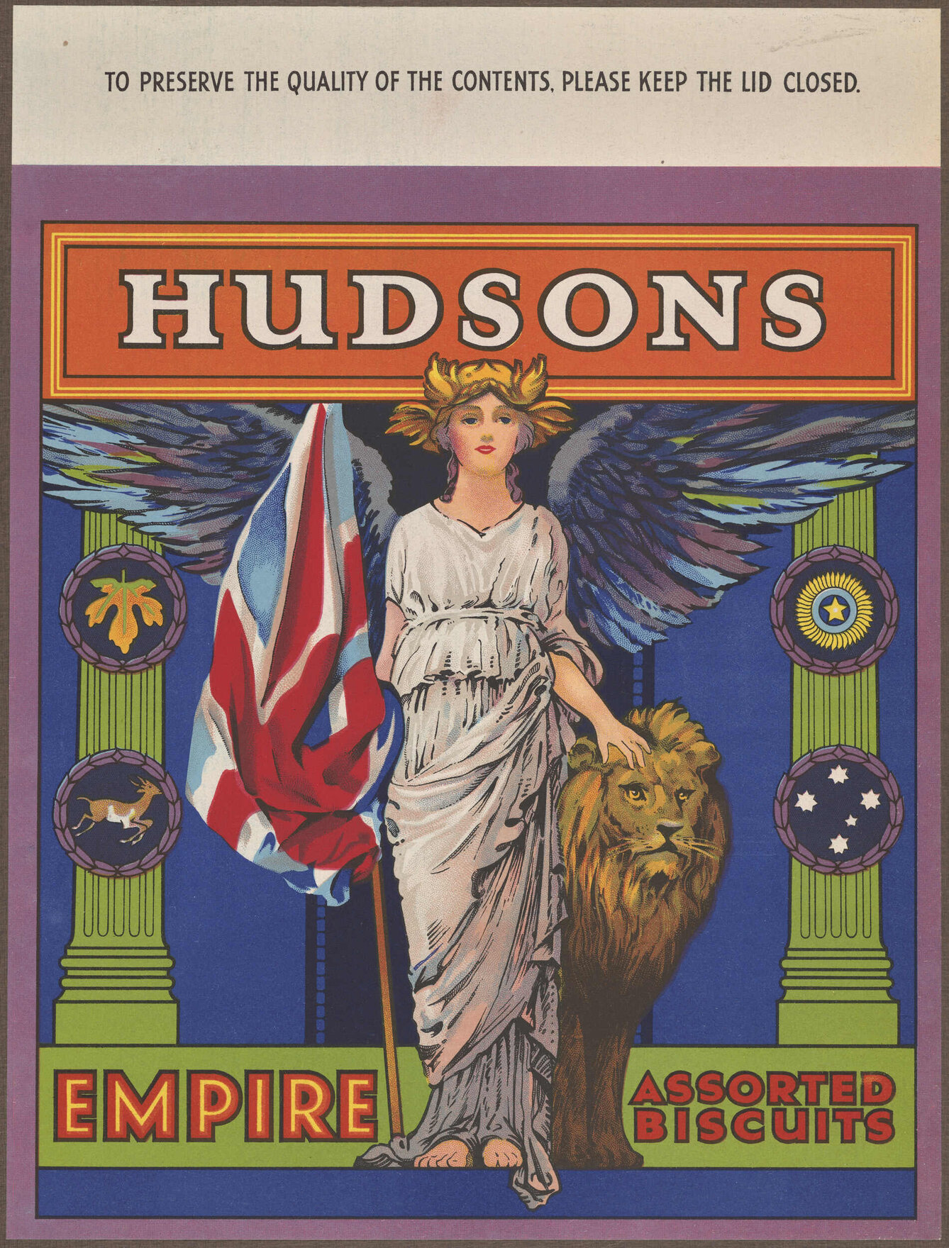 Hudsons Empire Assorted Biscuits [label]