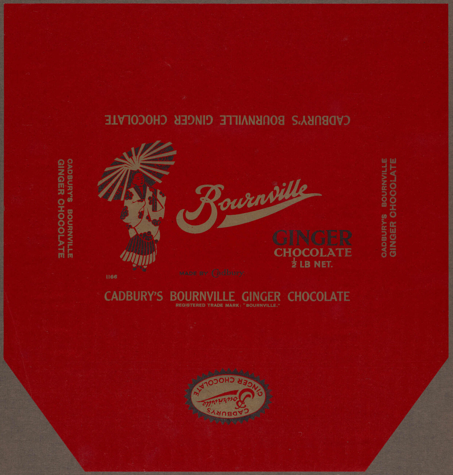 Cadbury's Bournville Ginger Chocolate [wrapper]